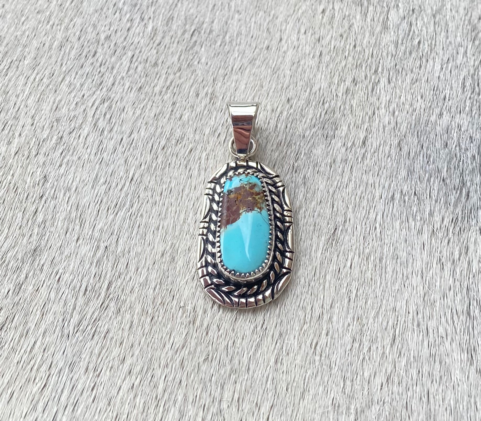 Turquoise Banded Drop Pendant Necklace - Handmade Boho Jewelry for Women - Perfect for Casual Wear, Beach Outfits & Festival Fashion