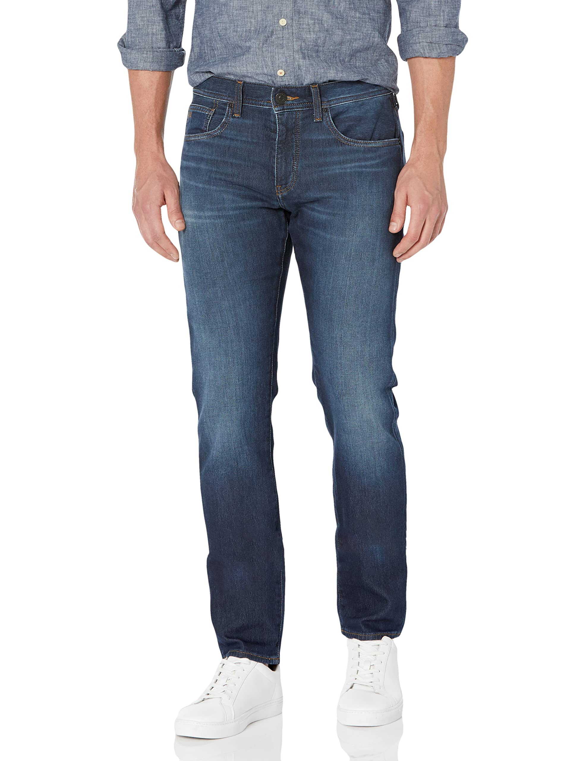 ARMANI EXCHANGE Men's Slim Fit Stretch Jeans - Medium Wash Denim Pants for Casual Wear & Night Out | Comfortable & Stylish Men's Fashion