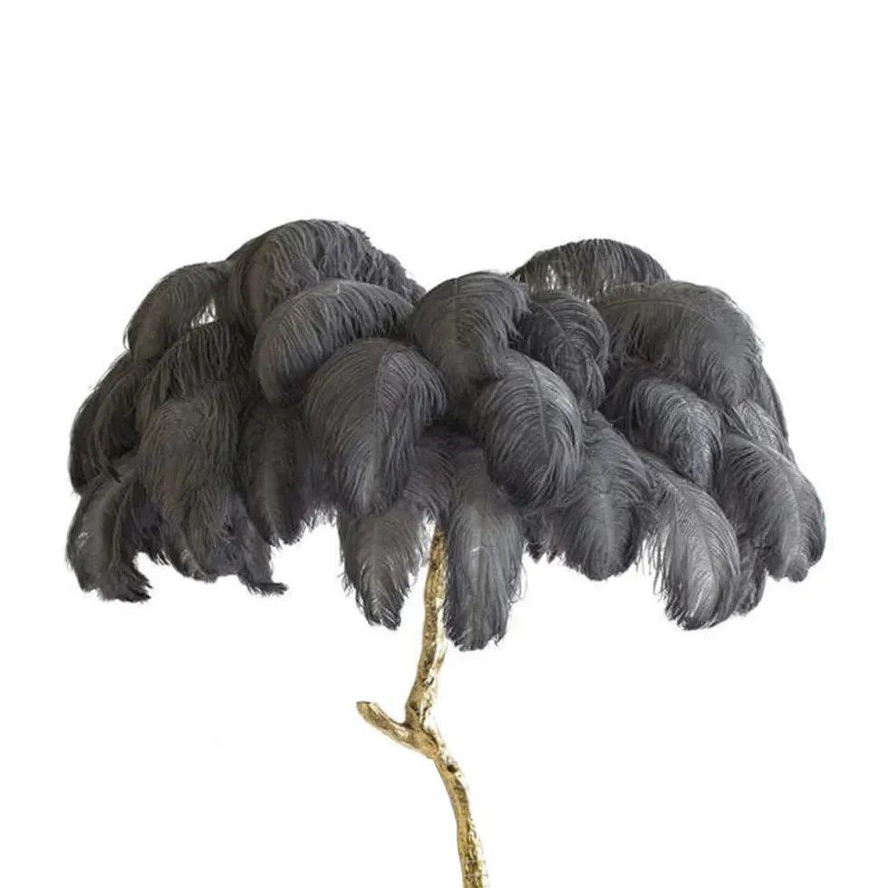 Elegant White Feather Tree Design Table Lamp - Modern Decorative Lighting for Bedroom, Living Room & Office