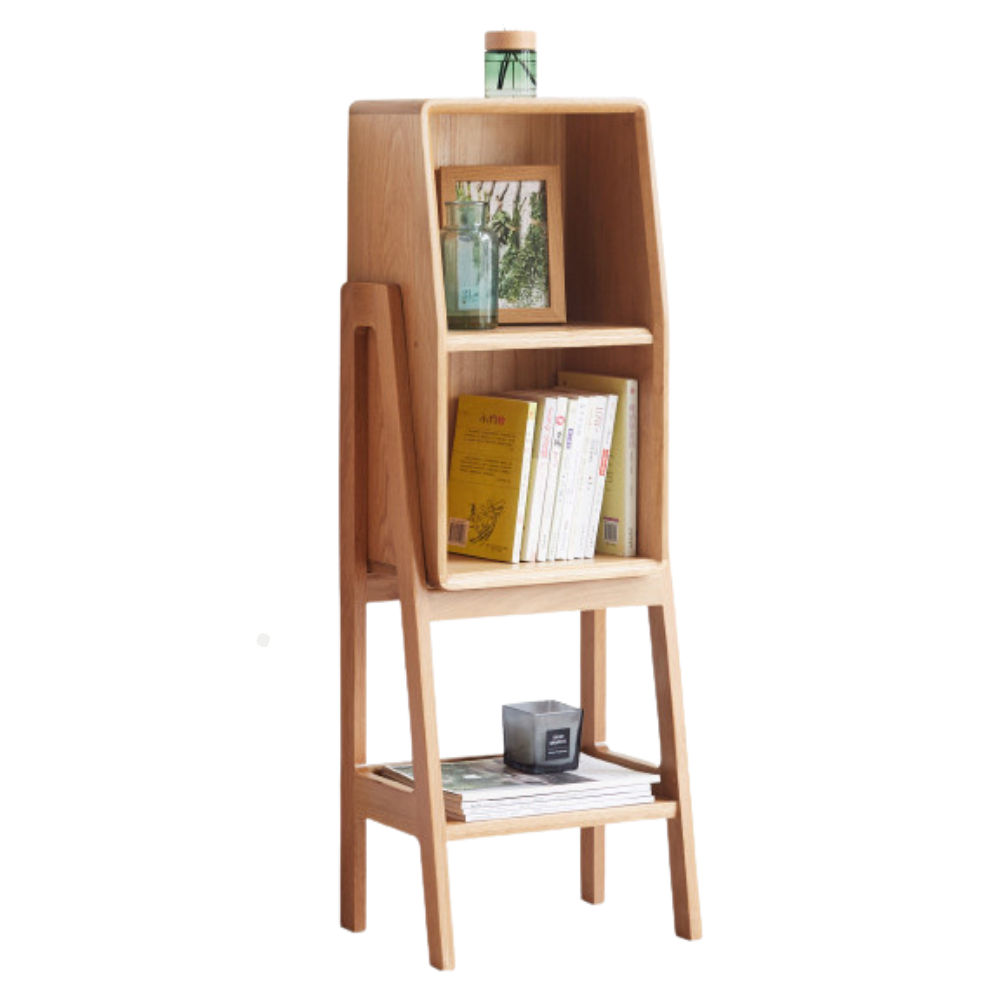 Solid Oak Wood Side Cabinet with Storage - Modern Living Room & Bedroom Furniture for Home Organization & Decor
