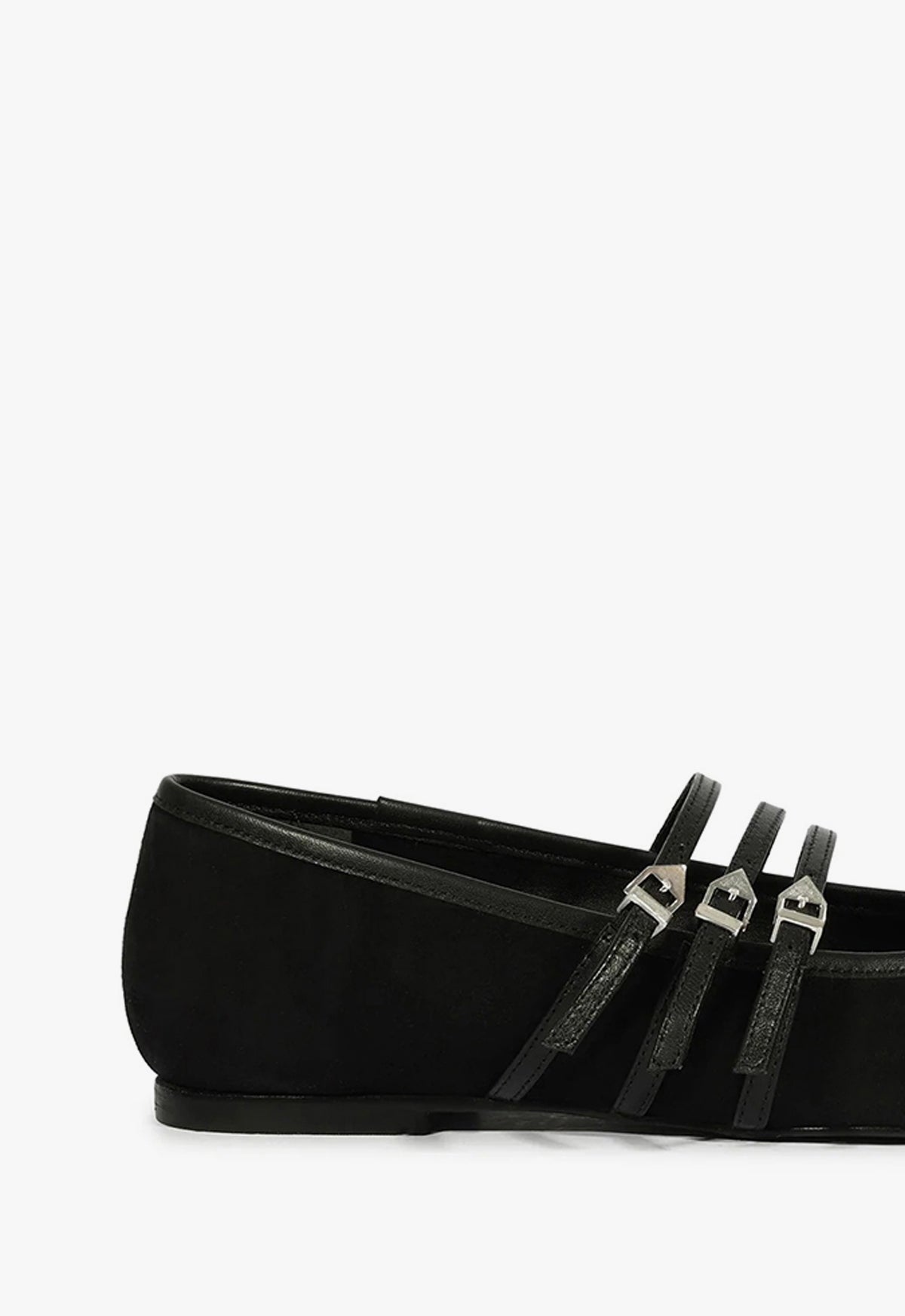 Arissa Black Suede Ballet Flats for Women - Comfortable & Stylish Slip-On Shoes for Work, Travel & Everyday Wear