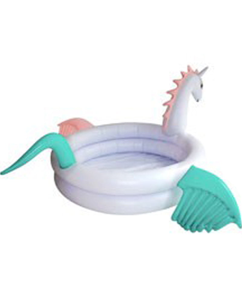 3D Pastel Pegasus Inflatable Pool - Large Unicorn Float for Adults & Kids - Summer Pool Party, Beach Day, Backyard Relaxation
