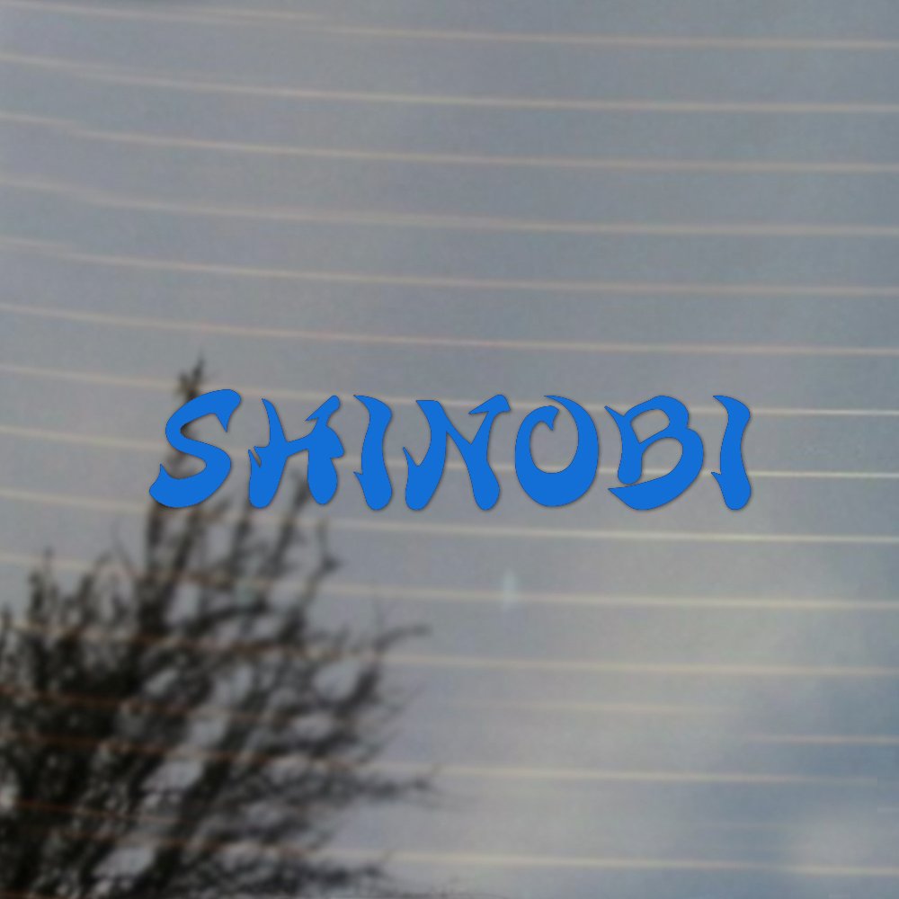 Shinobi Vinyl Decal for Cosplay & Fan Gear - Olympic Blue Color | Perfect for Laptops, Cars, and Anime Themed Decor