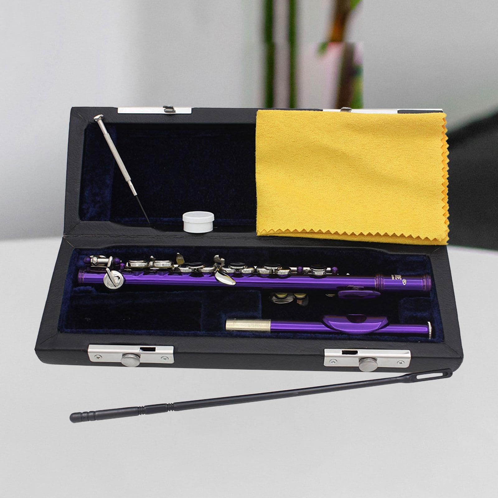 Premium Piccolo C Key Flute - 16 Hole Lightweight Portable Flute for Kids & Beginners | High Quality Sound, Musical Gift & Enlightenment | Perfect for School Bands, Concerts & Music Practice (Purple)