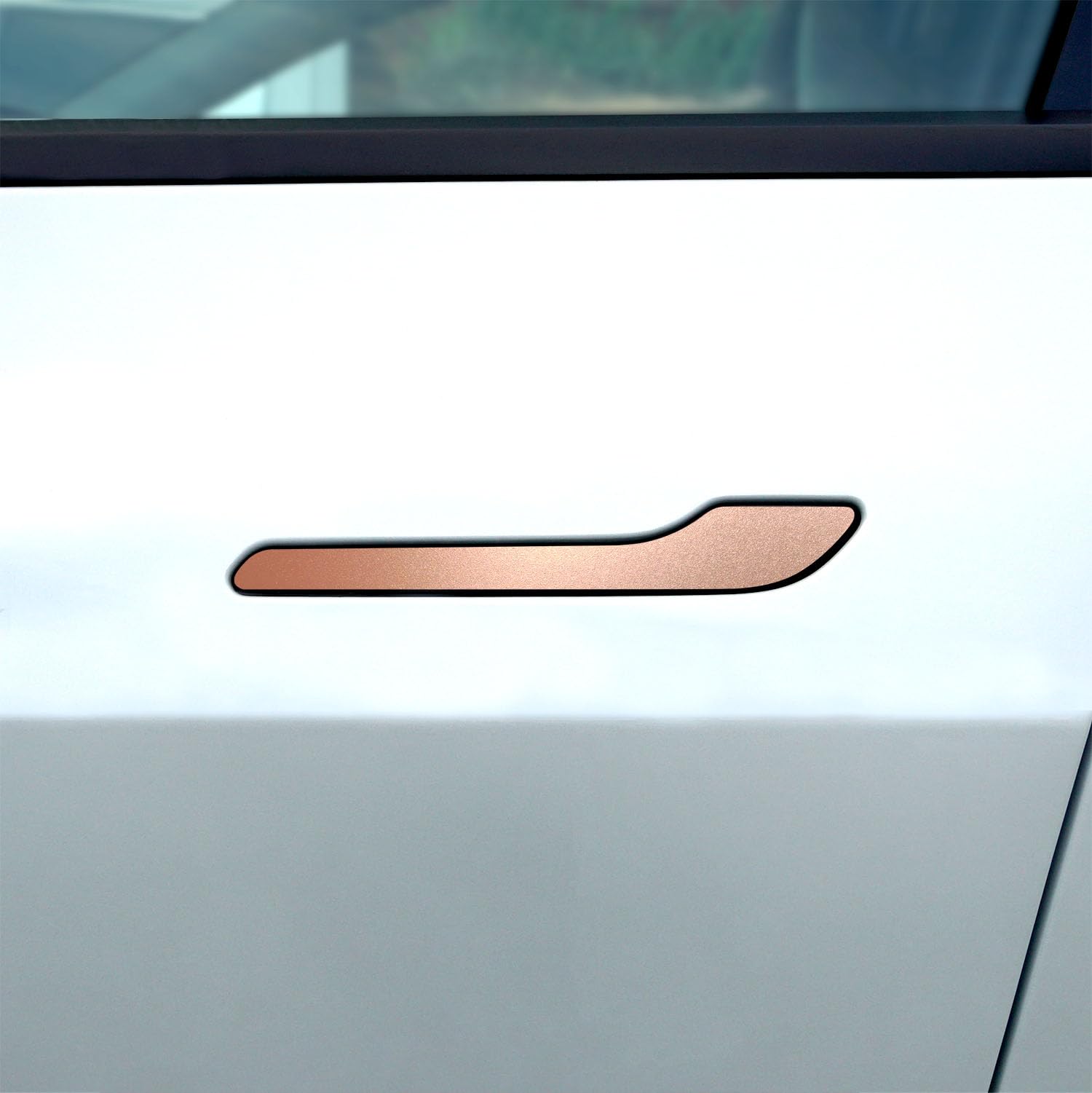 Tesla Model 3 & Model Y Door Handle Wrap - Rose Gold Vinyl Protector | Scratch Resistant Car Accessories for Enhanced Style & Protection (2017-2023 Models) | Perfect for Daily Commute & Car Shows