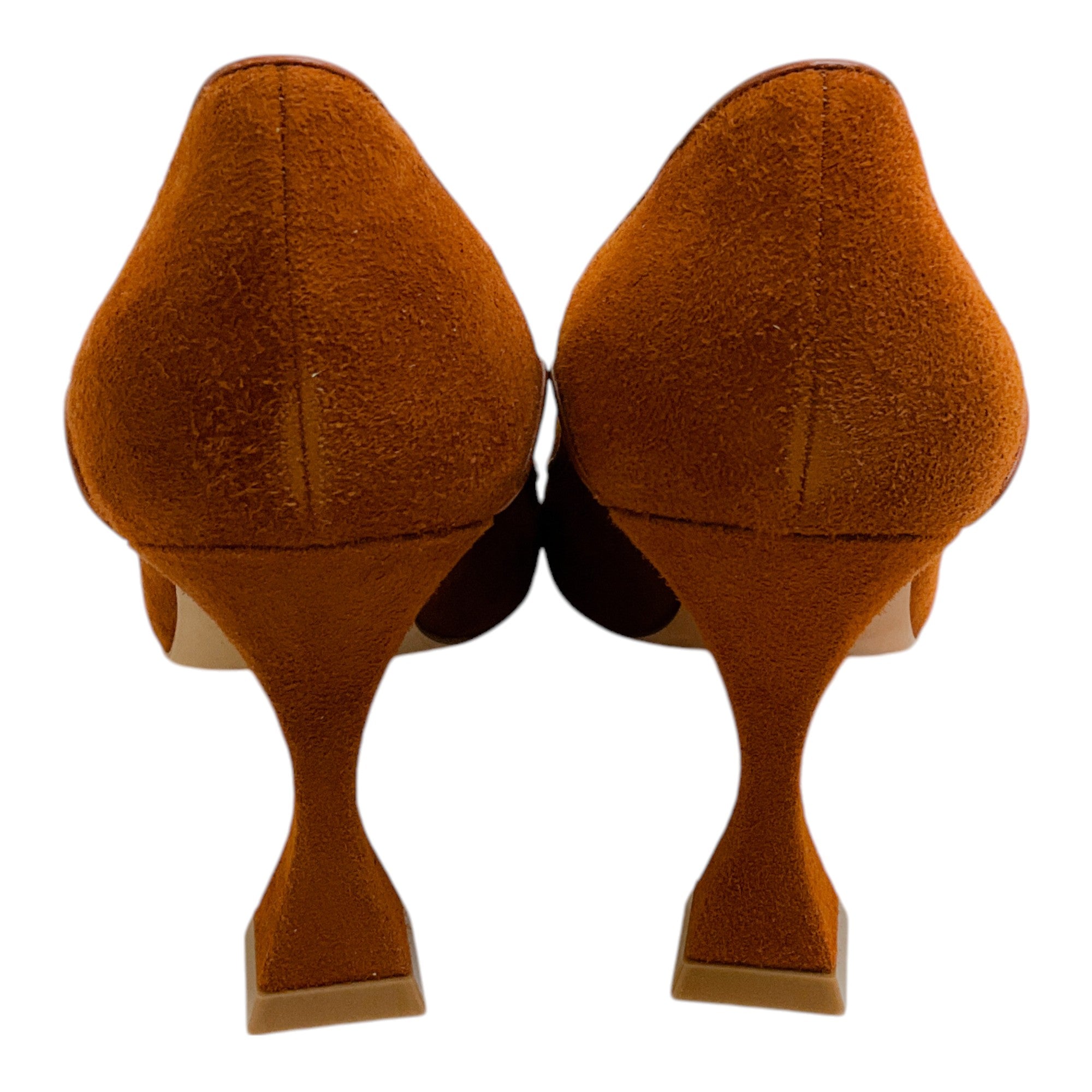 Manolo Blahnik Cognac Suede Dorehi Pumps - Women's Luxury High Heels for Weddings, Parties & Special Occasions
