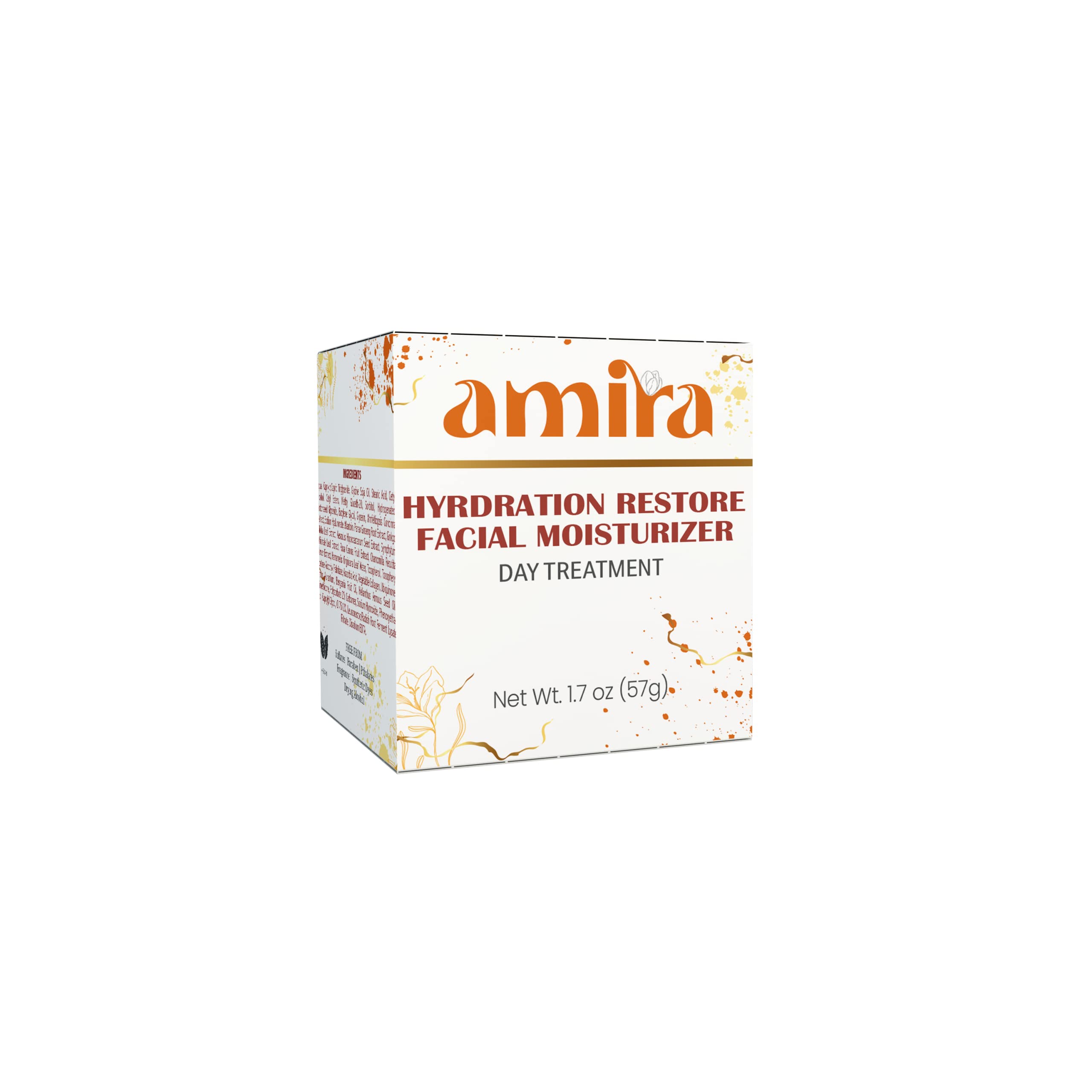 Amira Restore Hydration Facial Moisturizer - Vegan & Clean Day Cream for Dry Skin | Natural Hydrating Face Moisturizer for Women | Perfect for Daily Skincare Routine & Makeup Prep