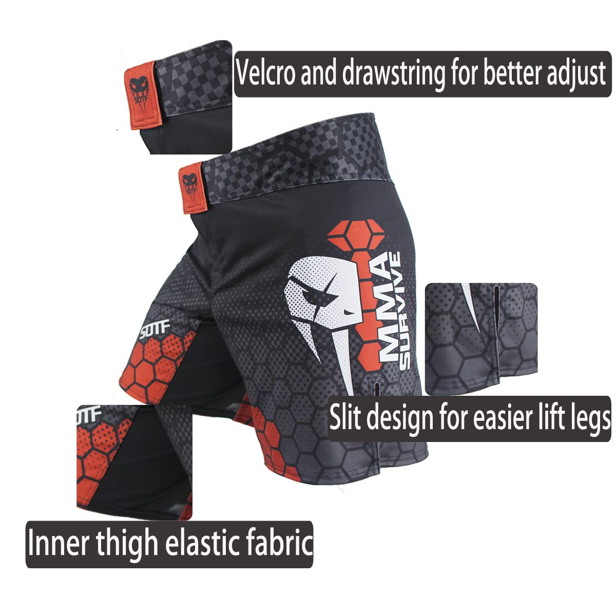 Men's Soft MMA Training Shorts - Breathable & Lightweight for MMA, Boxing, and Fitness Workouts - Perfect for Gym, Sparring, and Martial Arts Training