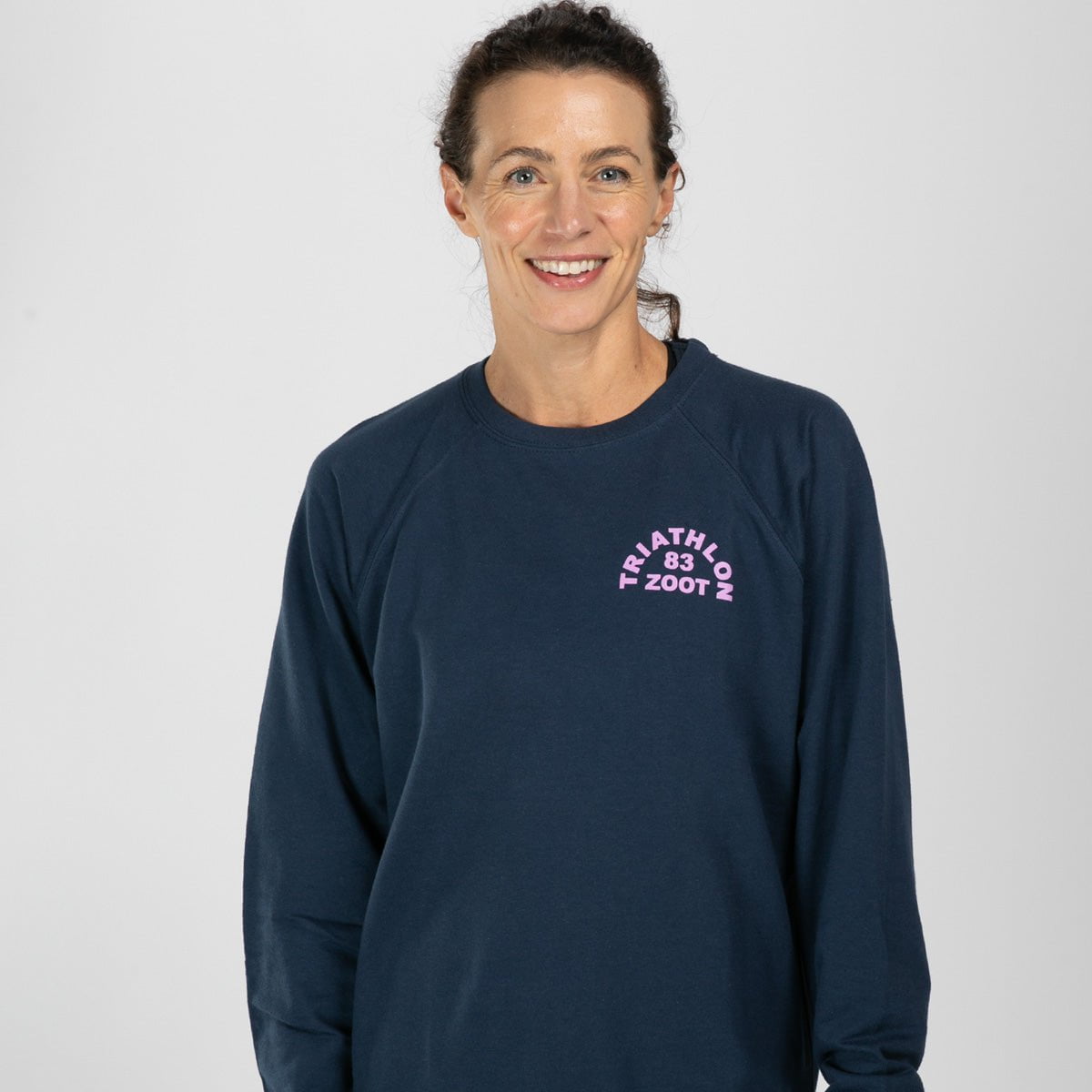 Unisex Triathlon Arch Terry Crewneck Sweatshirt - Comfortable Cotton Blend for Running, Cycling & Swimming - Indigo Blue Athletic Wear for Men & Women