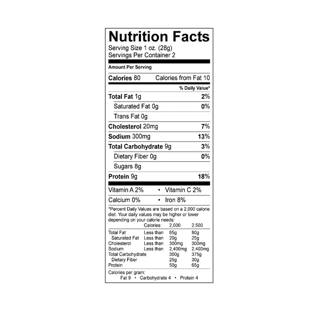 Premium Bulk BBQ Brisket Beef Jerky - High Protein, Low Carb, Gluten-Free Snack for Camping, Hiking & Road Trips