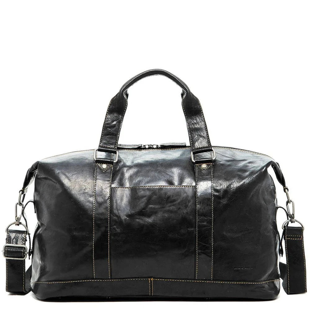 Jack Georges Voyager Duffle Bag - Premium Leather Travel Duffel for Men & Women - Gym, Weekend Getaway & Business Trips