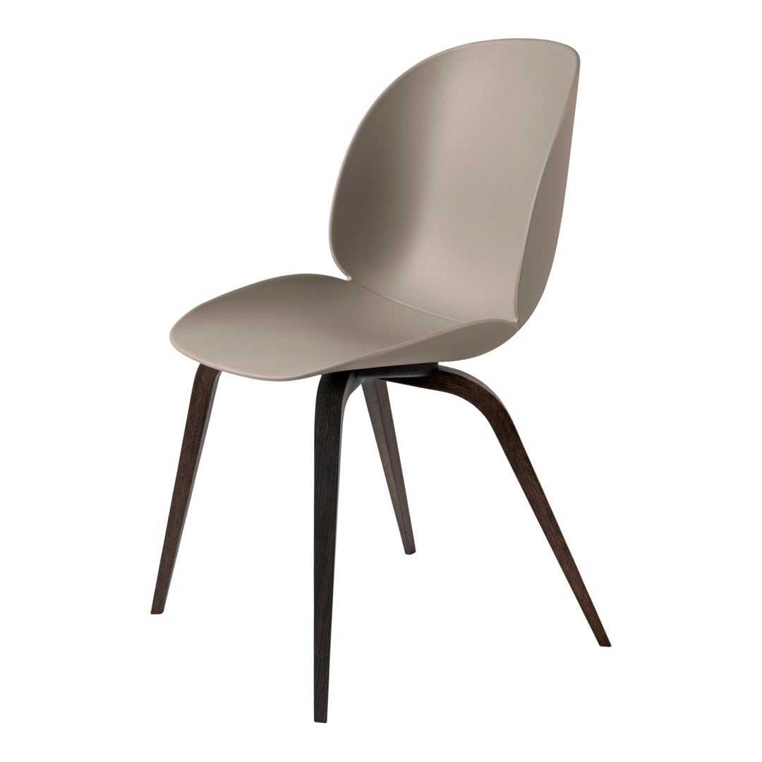 Modern Beetle Dining Chair with Solid Wood Base - Unupholstered Minimalist Design for Kitchen, Dining Room & Home Office