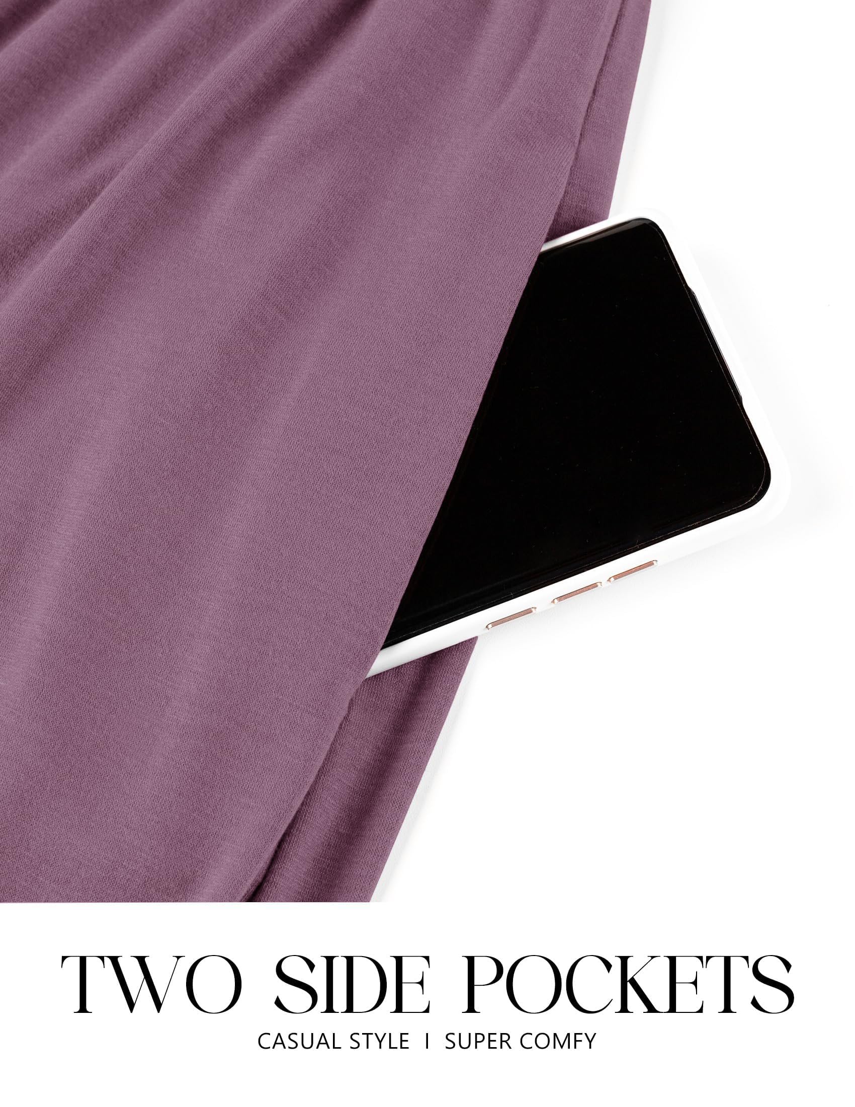Stylish Women's Nursing Dress - Crew Neck Maternity Dress with Long Sleeves, Smocked Cuffs & Pockets | Flowy Tiered Design for Fall Cocktail Parties, Breastfeeding & Everyday Comfort