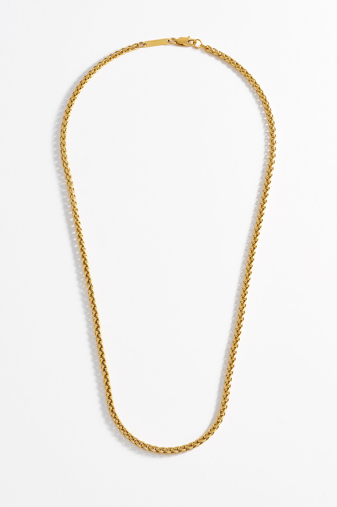 Men's Spiga Chain Necklace - Stainless Steel Italian Rope Necklace for Men - Perfect for Casual Wear, Date Night & Gifts