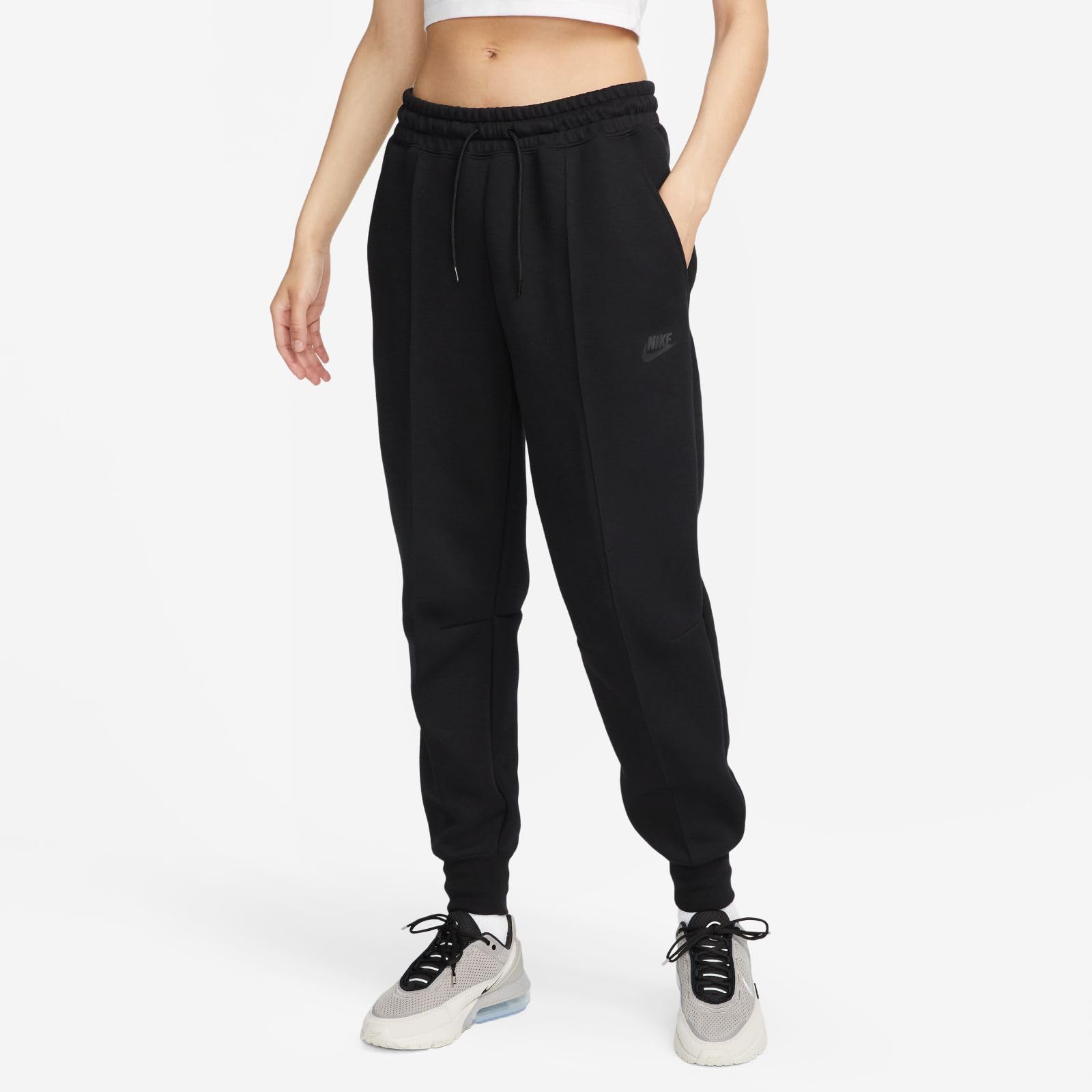 Nike Tech Fleece Women's Joggers - X-Small Black High-Rise Athletic Pants for Running, Yoga & Lounge Wear