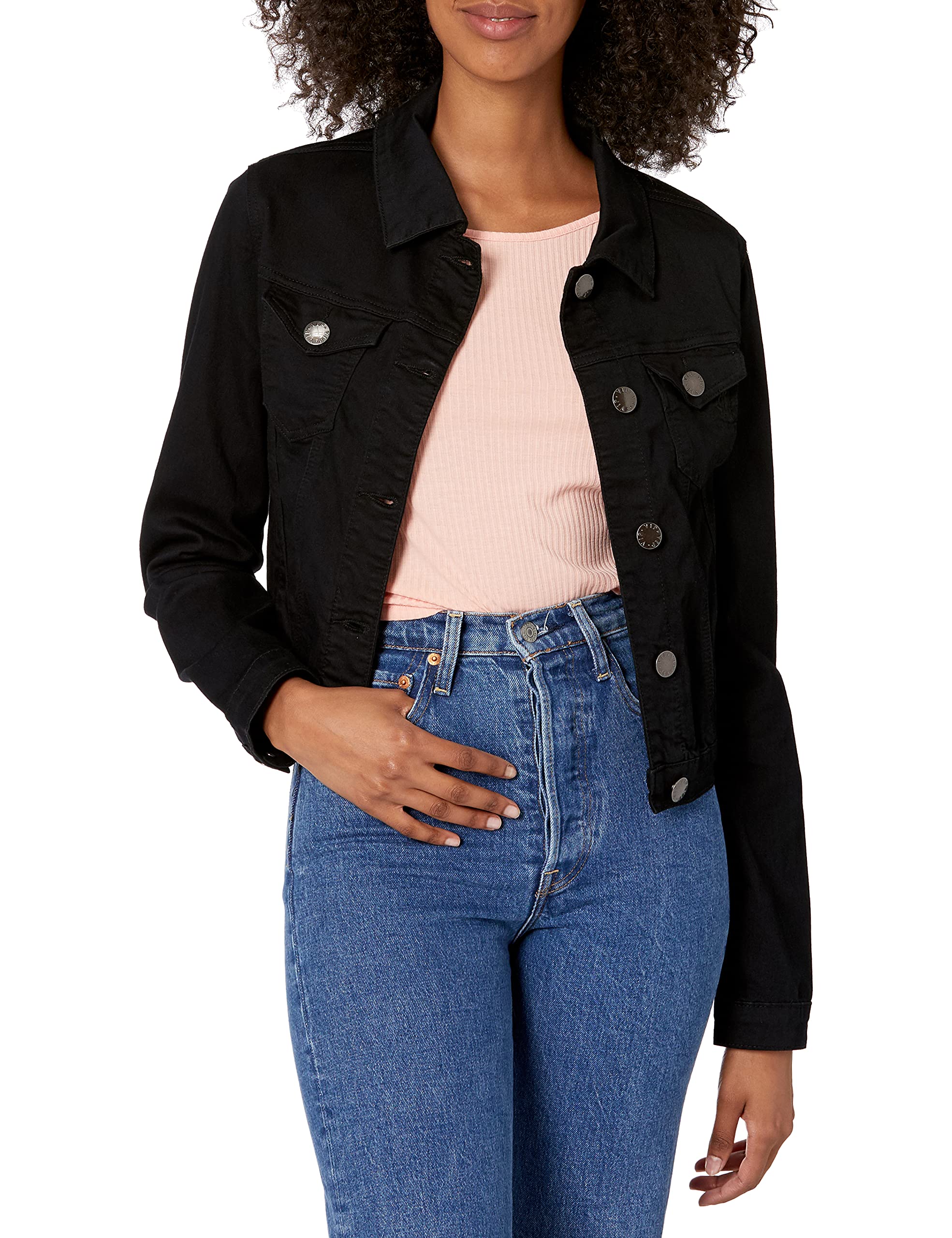 YDX Women's Distressed Denim Jacket - Ripped Raw Hem Cropped Style in Black & White | Vintage Chic Outerwear for Casual Wear, Street Style & Layering Outfits