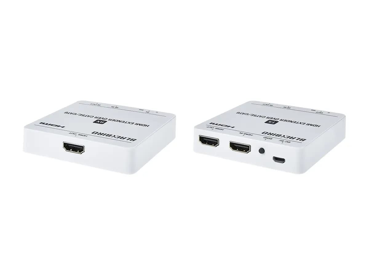 Monoprice 4K HDMI Extender Over Ethernet - CAT5e/6/7 Cable, 70m (229ft) Range with PoC Power Over Cable, HDMI Loop Out, Smart EDID, IR Bidirectional Passthrough - Blackbird PRO-Sumer Series - Perfect for Home Theater, Conference Rooms & Gaming Setups