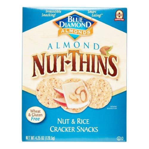 Crunchy Nut & Rice Cracker Snacks - Gluten-Free, Non-GMO (12-Pack) | Healthy On-The-Go Snacks for Office, School & Travel