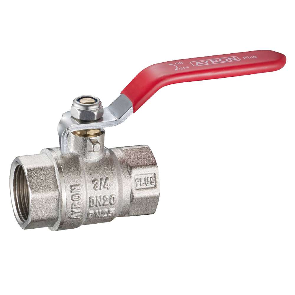 1/2 Inch Brass Ayron Ball Valve with CP Lever Arm - Durable & Reliable for Plumbing, Irrigation, and Industrial Applications
