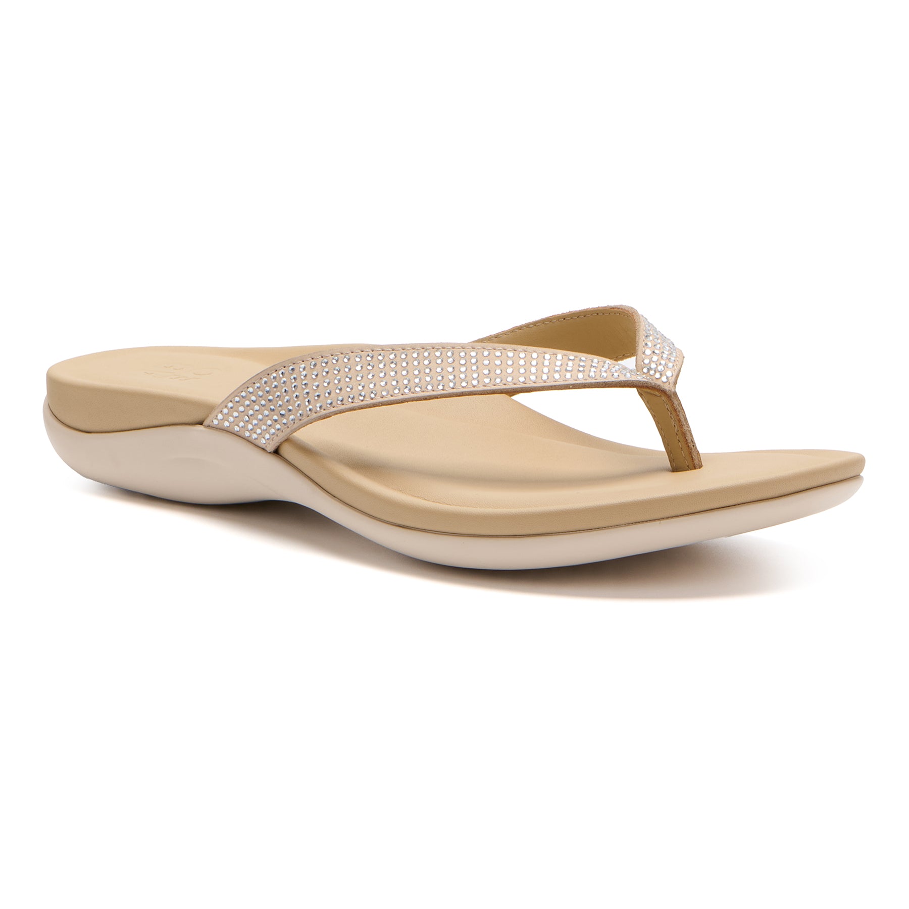 Abeo Oasis Sparkle Flip Flop Sandals for Women - Comfortable Beach Sandals with Glitter for Summer, Pool, and Vacation Wear