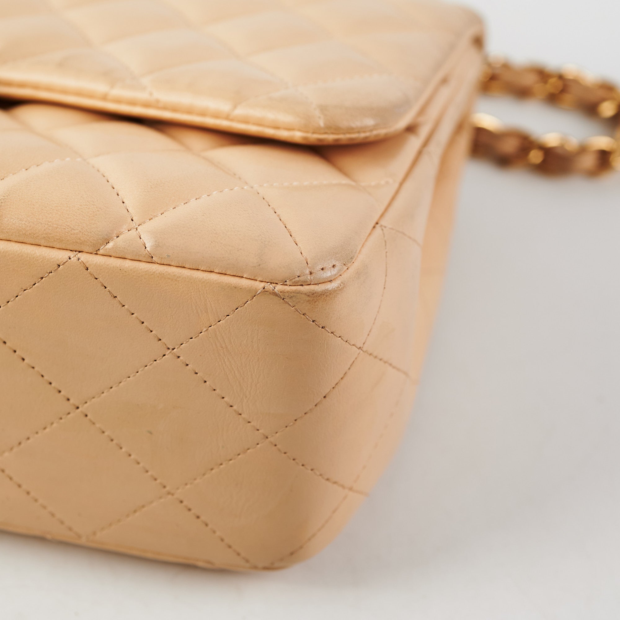 Chanel Single Flap Jumbo Lambskin Beige Leather Shoulder Bag - Luxury Designer Handbag for Women, Perfect for Work, Evening & Special Occasions