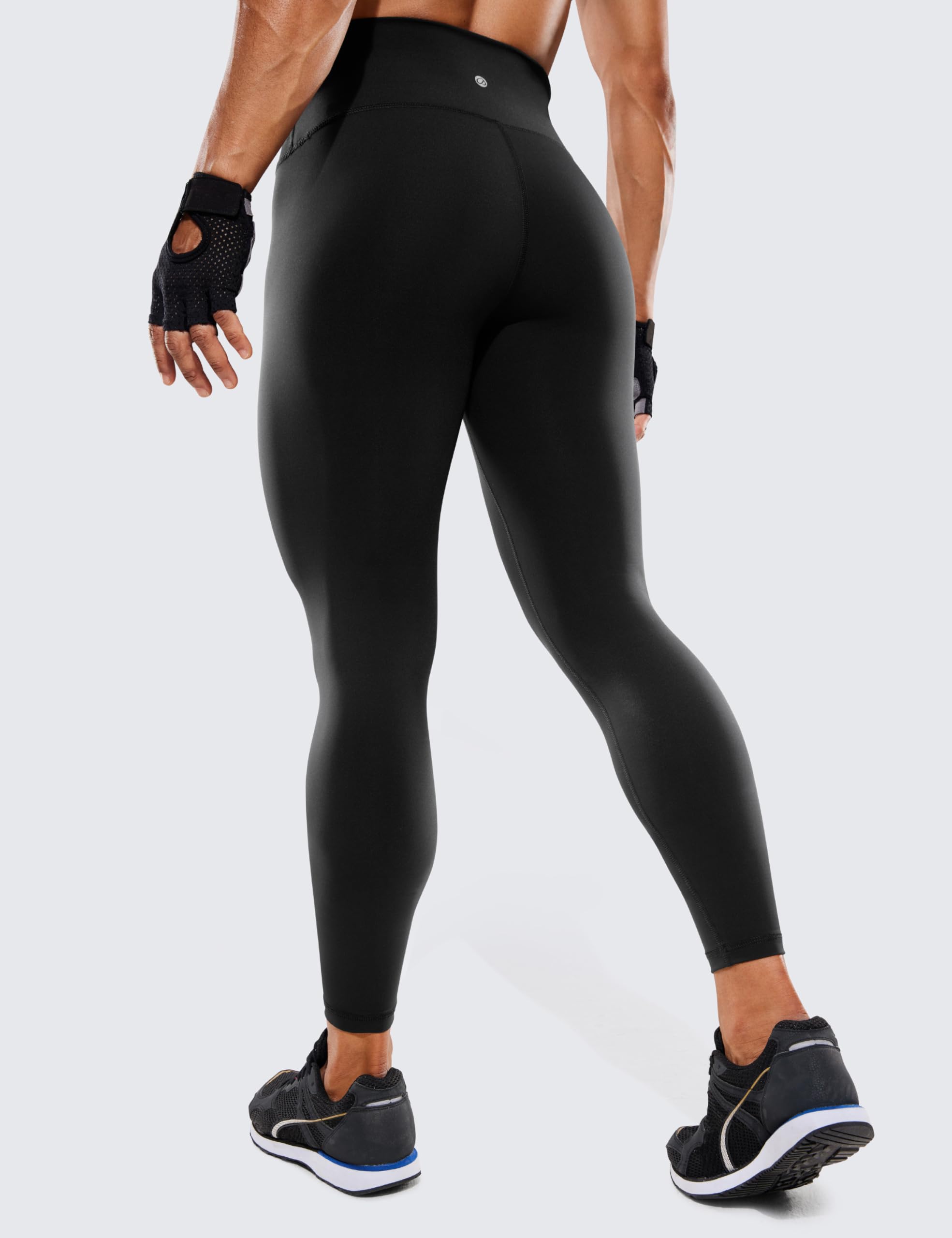 CRZ YOGA Women's High Waisted Compression Leggings - 25 Inch Tummy Control Workout Pants for Yoga, Running & Gym | Thick Comfortable Athletic Tights for Women