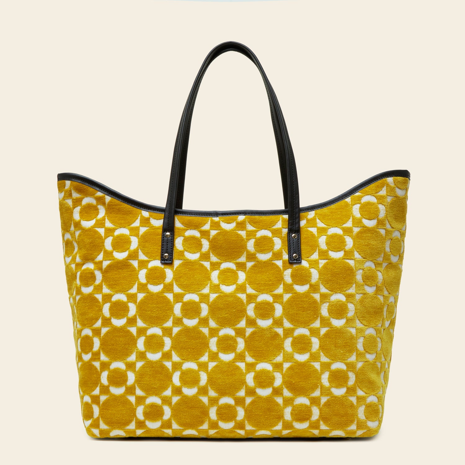 Stylish Carrymore Tote Bag with Retro Tile Dandelion Print - Perfect for Work, Travel & Shopping