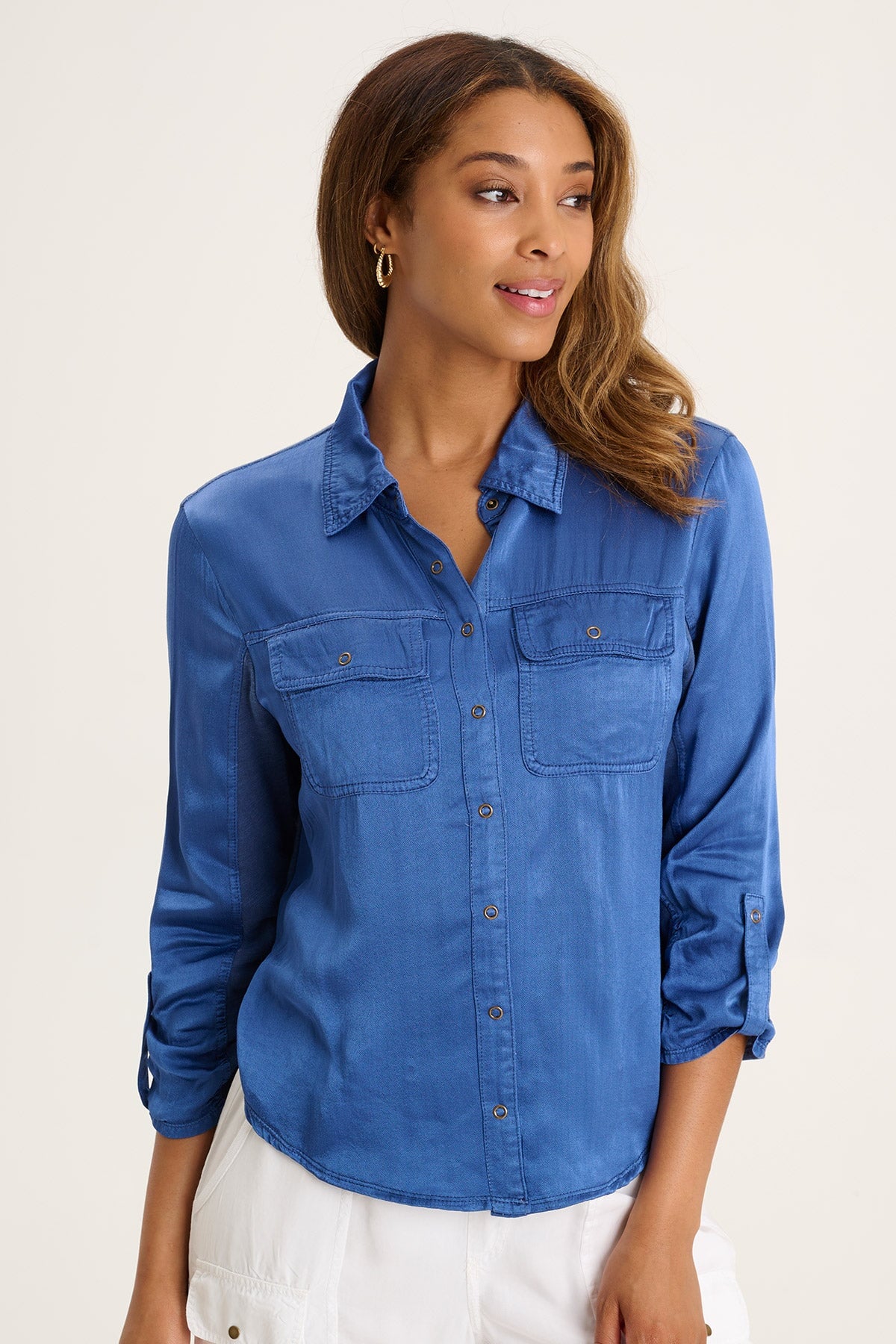 Sedgwick Snap Up - Stylish and Comfortable Women's Casual Shirt for Everyday Wear | Perfect for Work, Outings, and Relaxing at Home