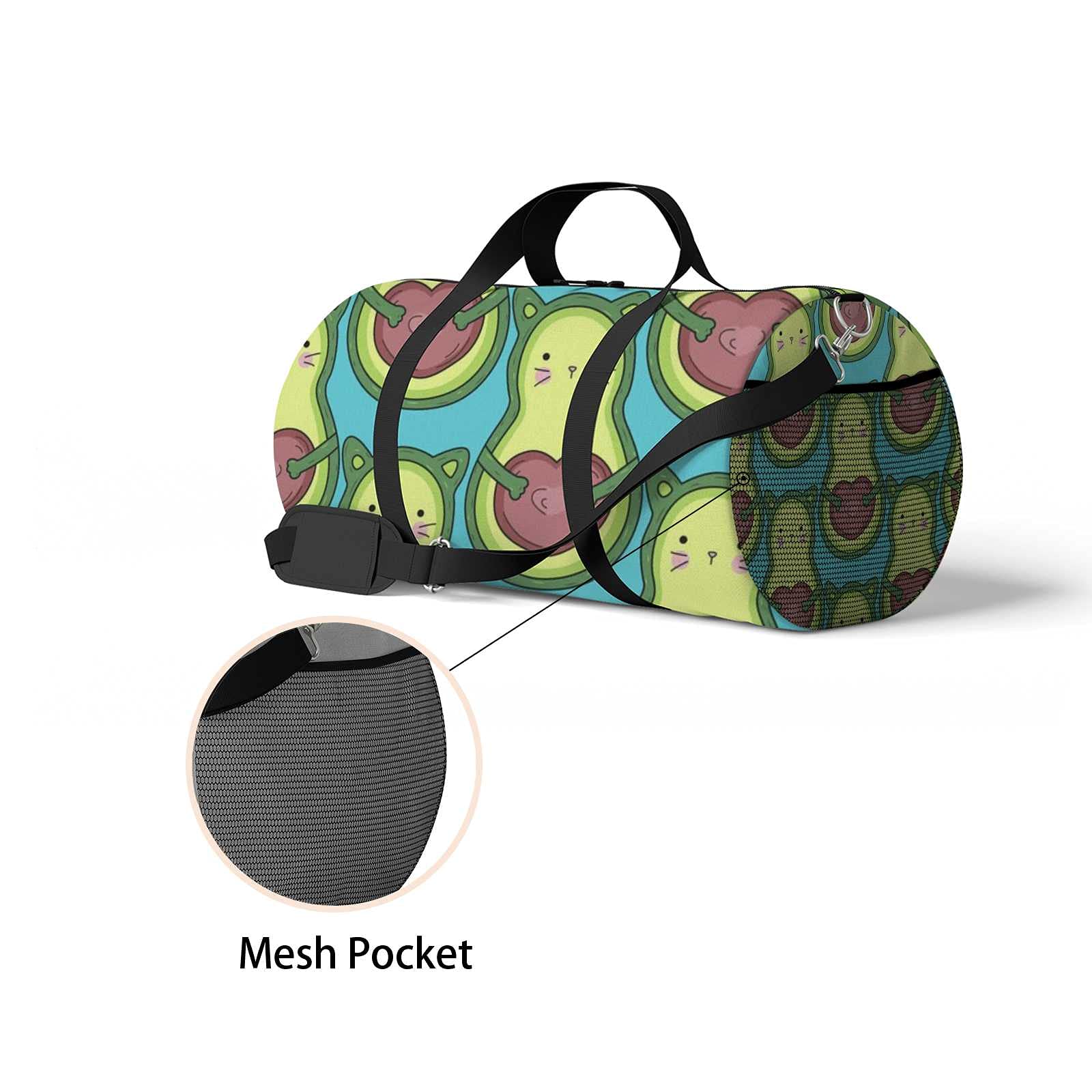 Waterproof Lightweight Gym Bag for Women & Men - Hand Drawn Cat Pattern Duffle Bag, Carry-On Travel Duffel with Boarding Grips | Perfect for Workouts, Travel, Yoga & Sports