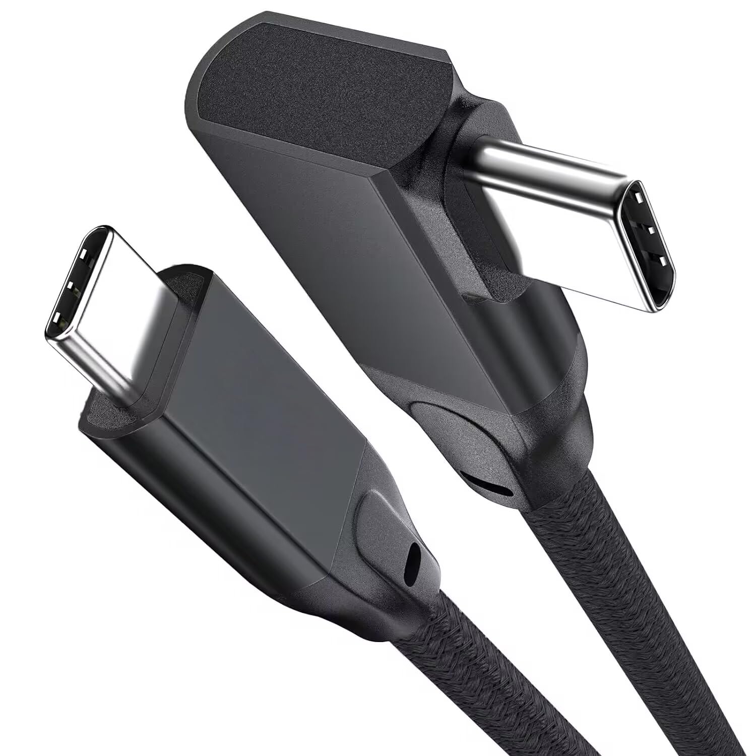 100W USB C to USB C Fast Charging Cable 3.3FT - 20Gbps USB 3.2 Gen2x2 Data Transfer, Right Angle Type C Cable for MacBook Pro, iPad Pro, Galaxy - Supports 4K@60Hz Video & Fast Charging - Perfect for Home, Office & Travel Use