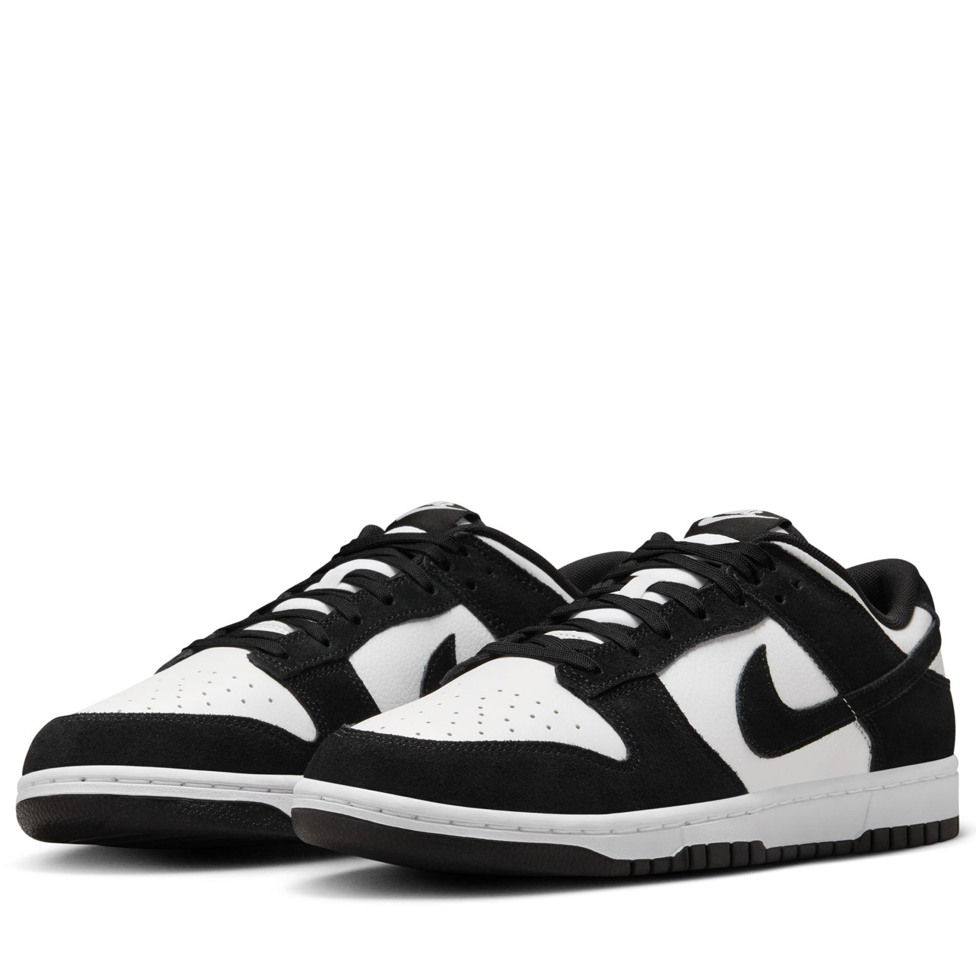 Nike Dunk Low Retro SE 'Suede Panda' Sneakers - White/Black Colorway - Men's Casual Basketball Shoes for Streetwear & Everyday Wear