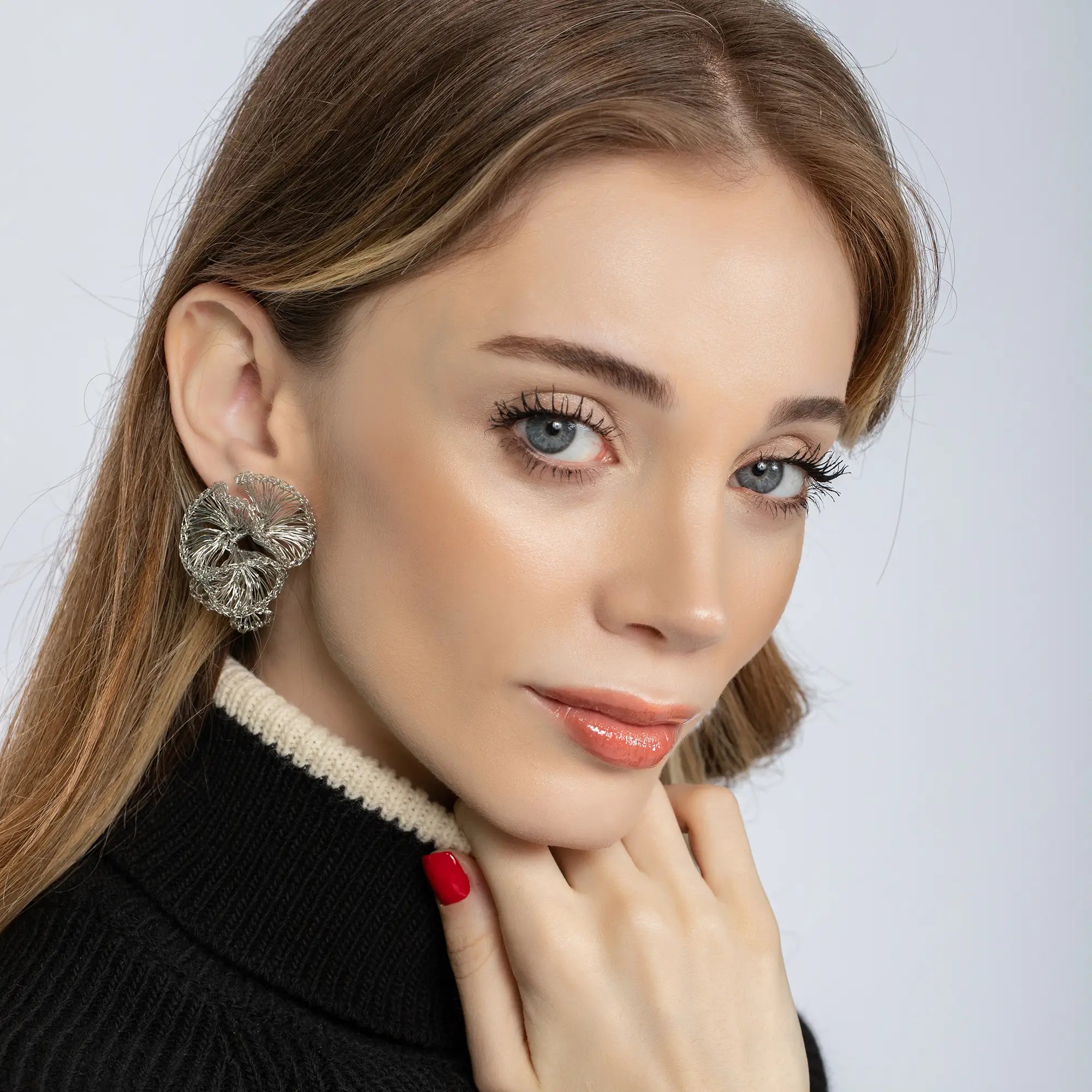 Handmade Silver Crochet Earrings for Women - Boho Chic Dangle Earrings | Perfect for Weddings, Parties & Everyday Wear