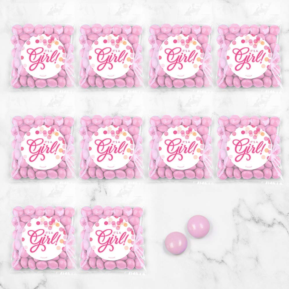 It's a Girl Baby Shower Candy Favors - 10 Pack Milk Chocolate Minis - Perfect for Gender Reveal Parties & Newborn Celebrations