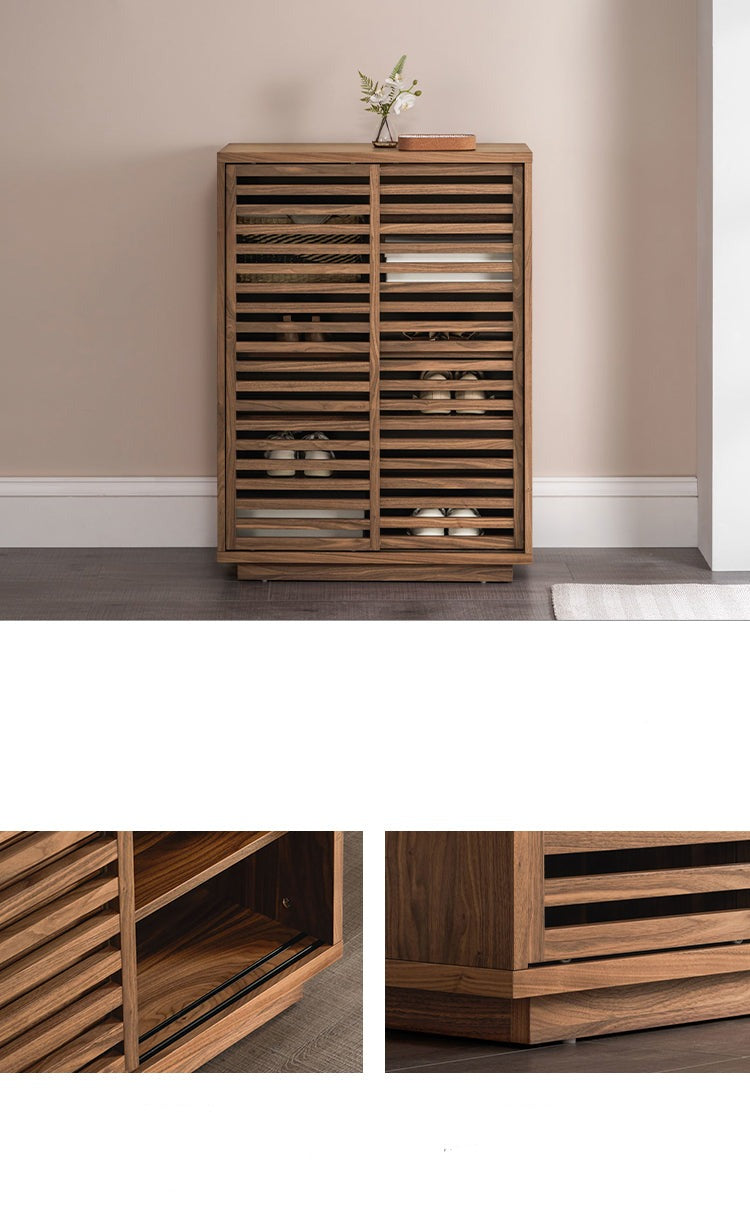 NYLAH BELAIR Solid Wood Shoe Cabinet - Sturdy Entryway Storage Organizer for Shoes, Boots & Home Décor | Perfect for Hallway, Closet & Mudroom Organization