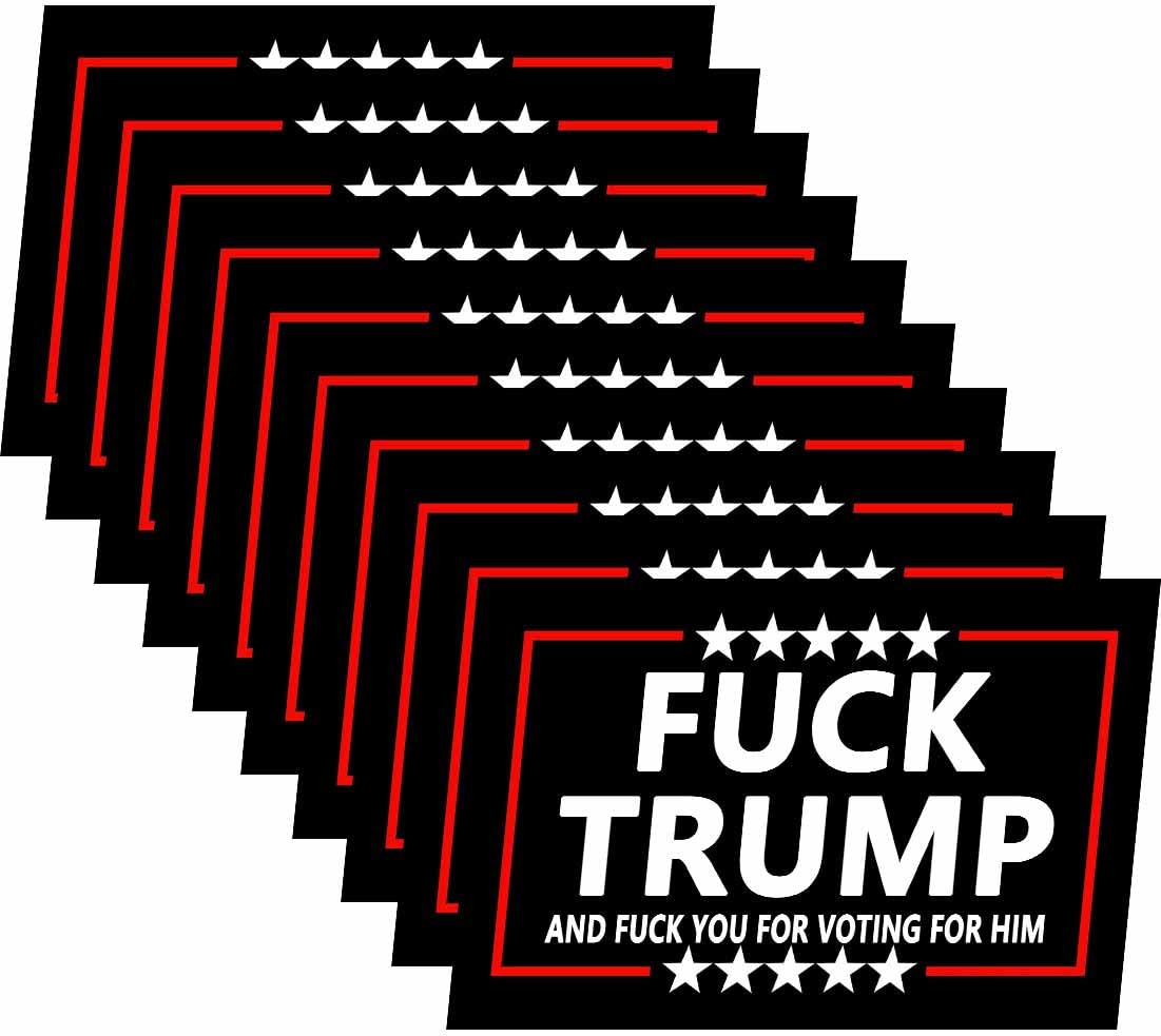 10 Pack Anti-Trump Political Stickers - Waterproof Decals for Laptop, Bumper, Window & Car - Funny Political Protest Decoration for Elections & Activism