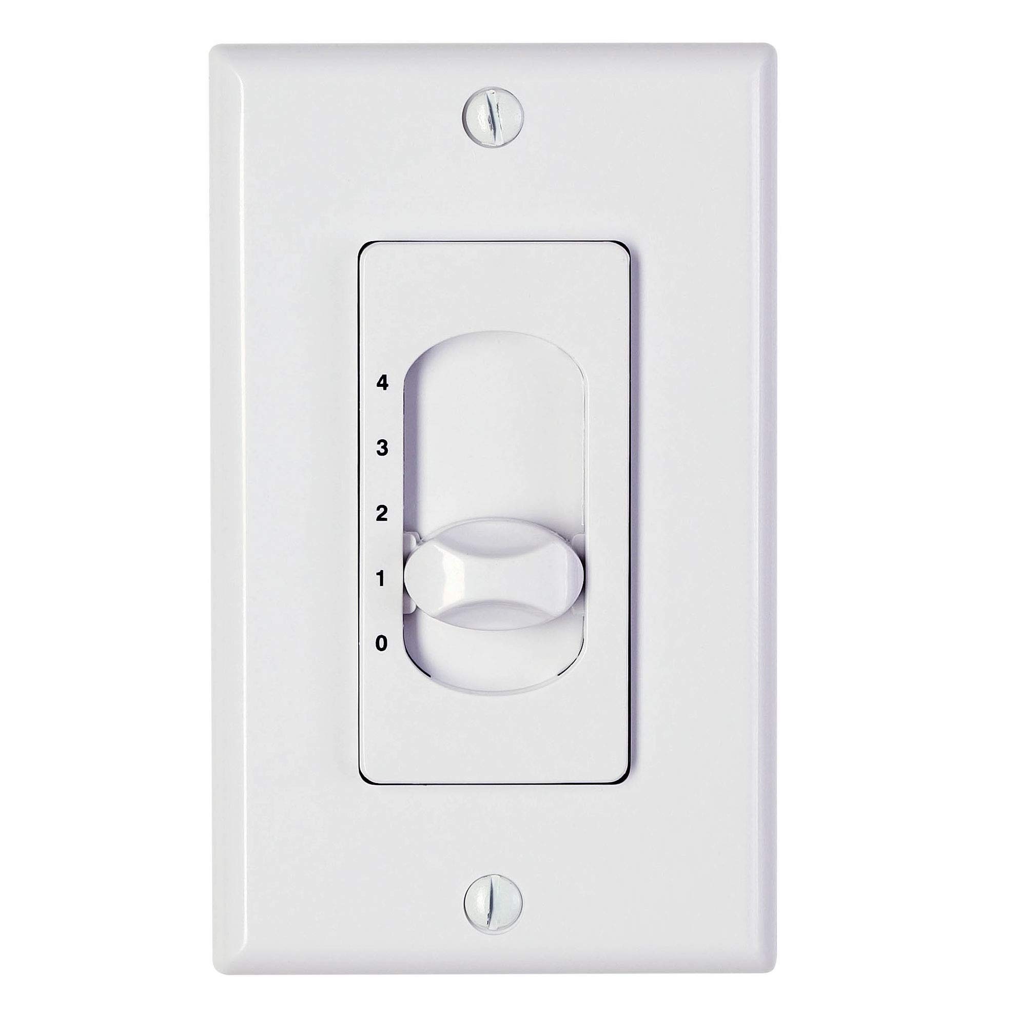 Altus 52 Inch Gloss White Ceiling Fan with Wall Control - Quiet, Energy Efficient for Bedroom, Living Room & Outdoor Spaces
