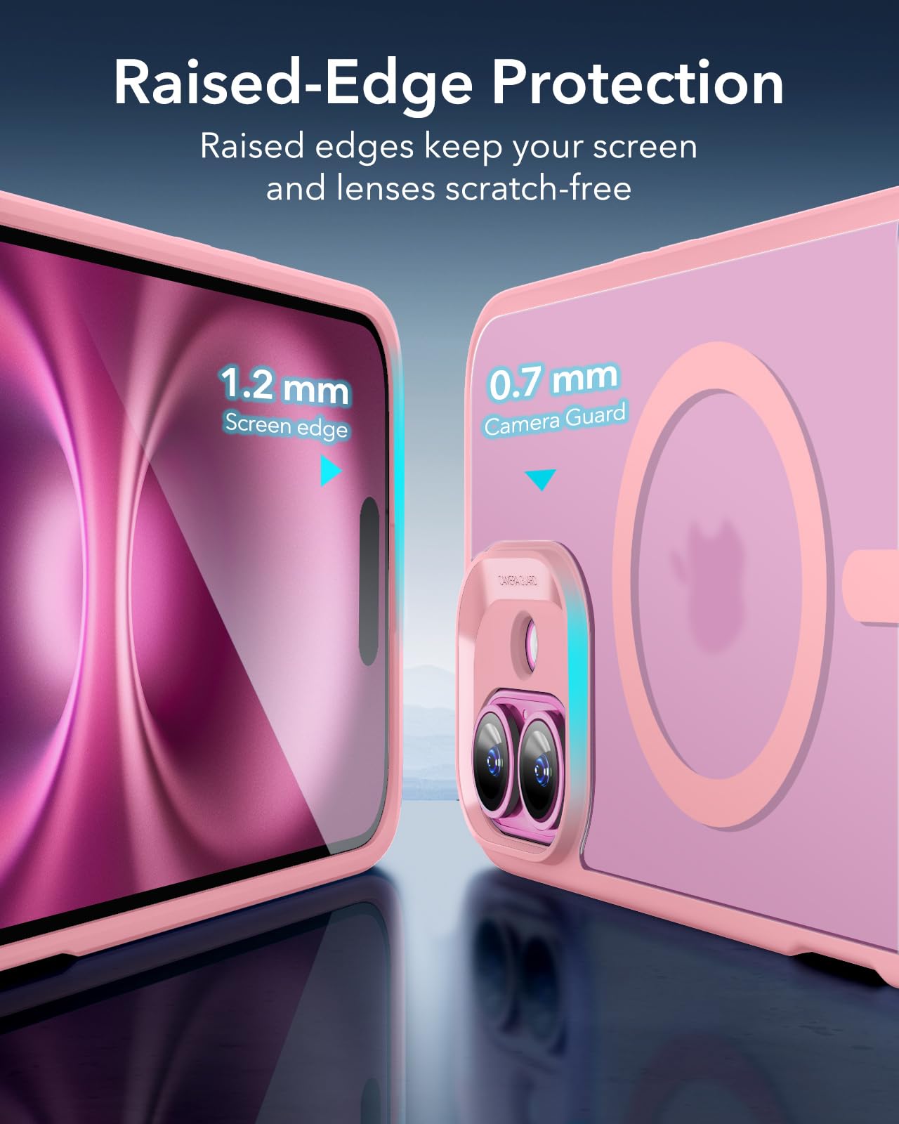 ESR MagSafe Compatible iPhone 16 Plus Case - Military-Grade Shockproof Protection, Magnetic Phone Cover with HaloLock Technology (Frosted Pink) | Perfect for Everyday Use, Travel & Outdoor Activities
