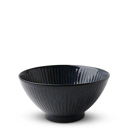 Premium Japanese Miya Namako Tokusa Ceramic Bowl - Handcrafted Blue Glaze, 6.75