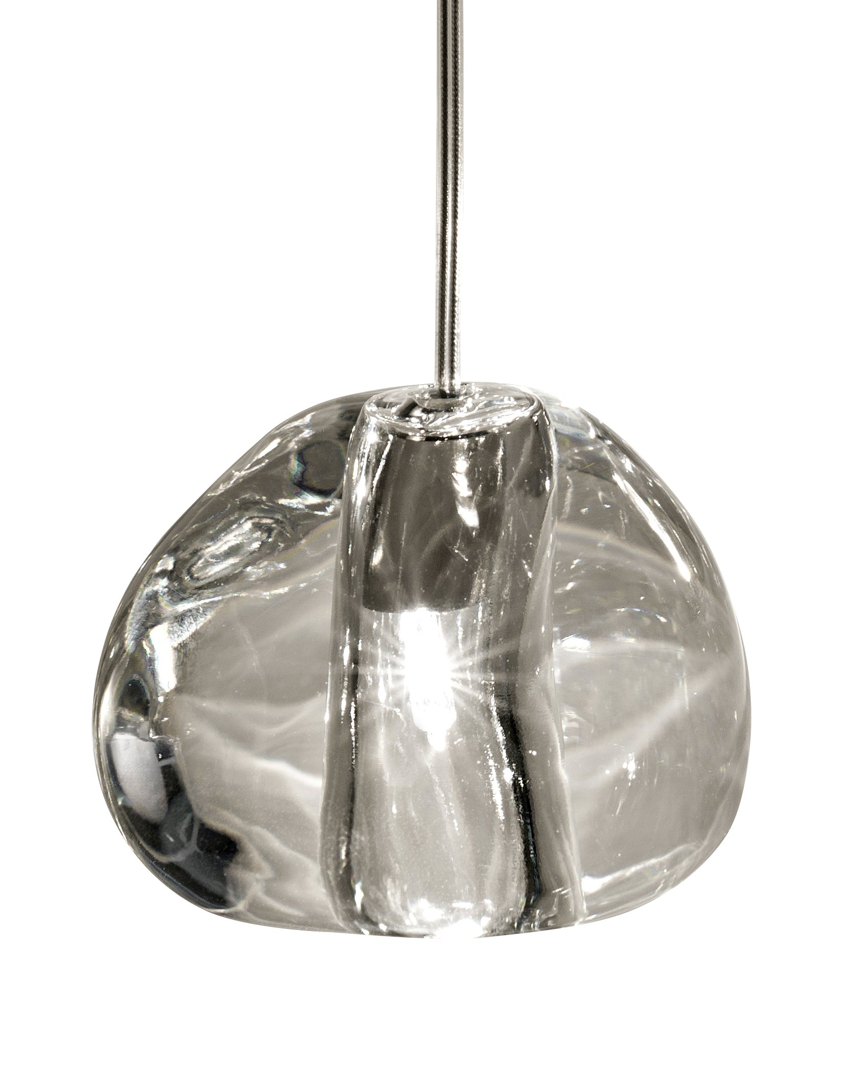 Elegant Crystal Pendant Light - Modern Chandelier for Dining Room, Bedroom & Living Room Decor - Dimmable LED Hanging Lamp for Home & Office Lighting