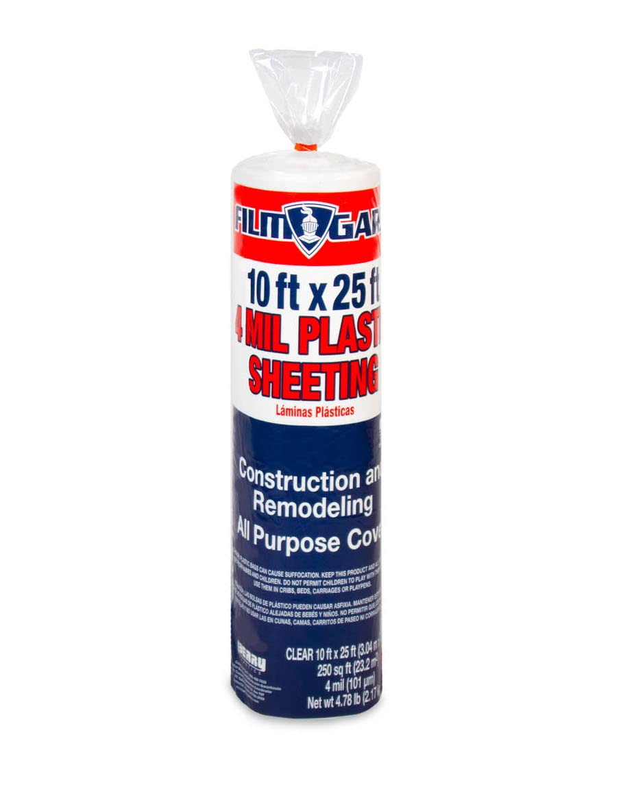 Clear Plastic Sheeting 10x25ft 4mil - DIY, Construction & Weather Protection