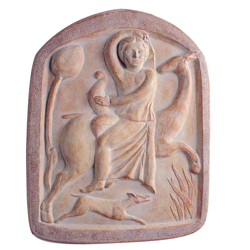 Toscana Mediterranean-Style Cast Stone Garden Plaque, 12