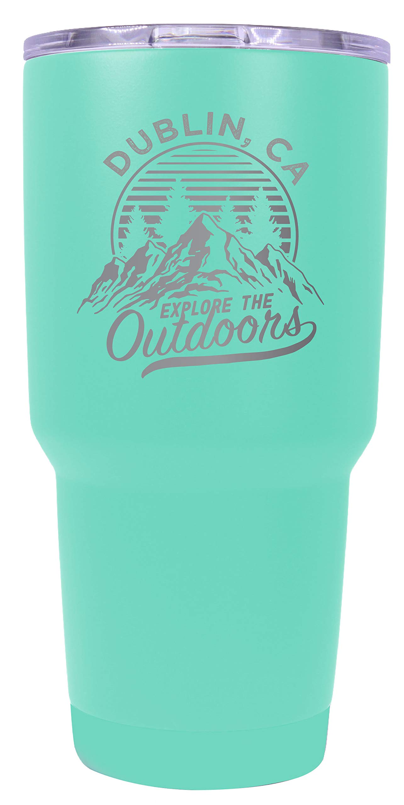 R&R Imports Dublin California Souvenir - 24oz Insulated Stainless Steel Tumbler with Laser Engraving, Seafoam Green | Perfect for Travel, Gifts & Outdoor Activities
