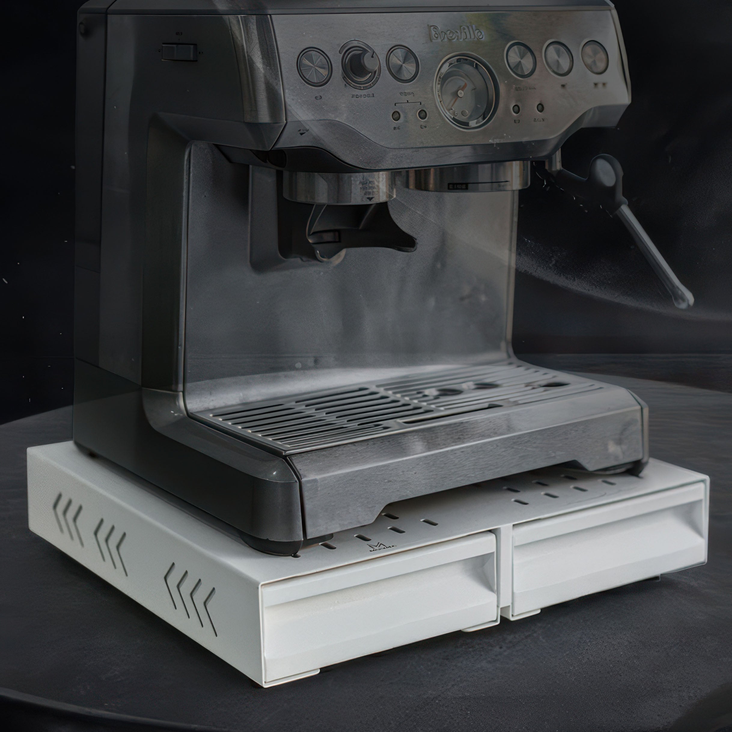 Professional Barista Double Knock Box Drawer - Espresso Grounds Knockout Container for Coffee Shops & Home Brewing | Compact & Durable Coffee Accessory for Baristas & Enthusiasts