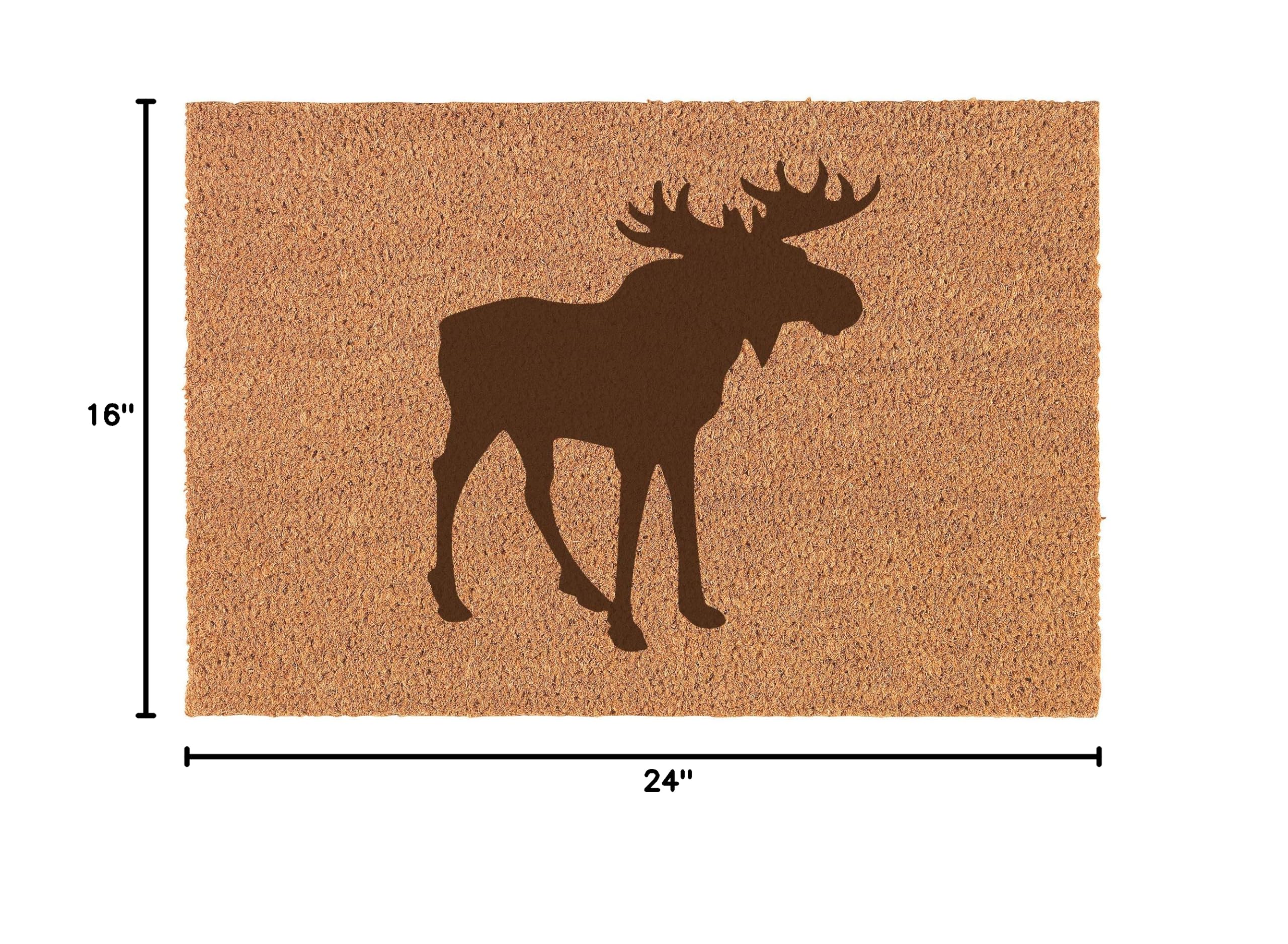 Premium Brown Natural Coir Doormat - Non-Slip Rectangular Front Entry Mat (16