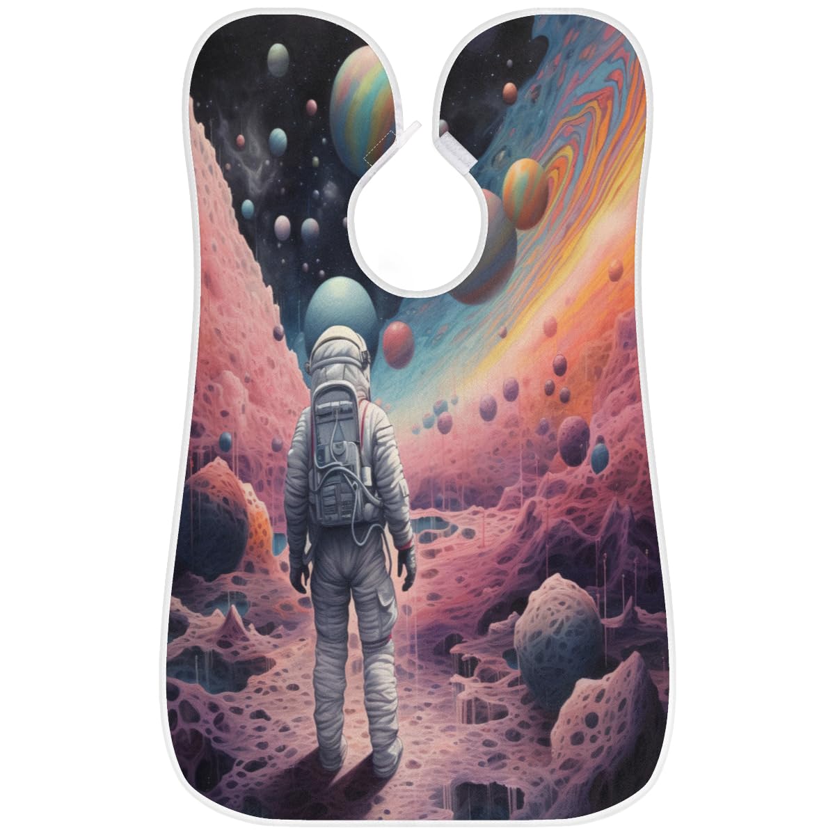 Astronaut Beard Shaving Bib for Men - Waterproof Hair Dye Apron & Barber Cape for Haircut, Beard Trimming & Makeup - Sink Hair Catcher & Grooming Accessory - Perfect for Home Salon, Barber Shops & DIY Hair Coloring