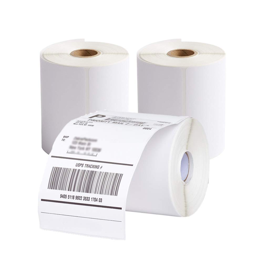 RBHK 60 Rolls 4x6 Direct Thermal Labels for Zebra Printer - 250 Blank Shipping Labels per Roll (15,000 Total) - Perfect for Warehouse, Logistics & E-commerce Shipping