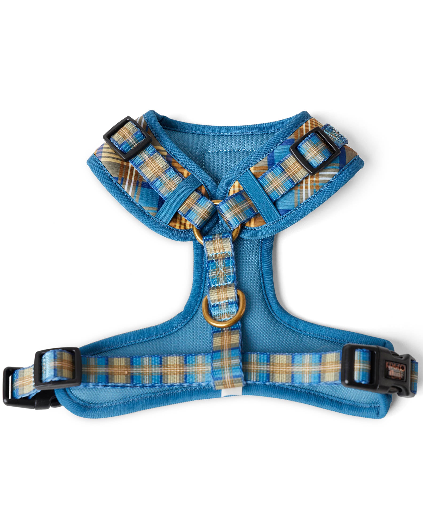 Cozy Tartan Dog Harness - Adjustable Soft Plaid Pet Vest for Small & Medium Dogs - Perfect for Walking, Hiking & Outdoor Adventures