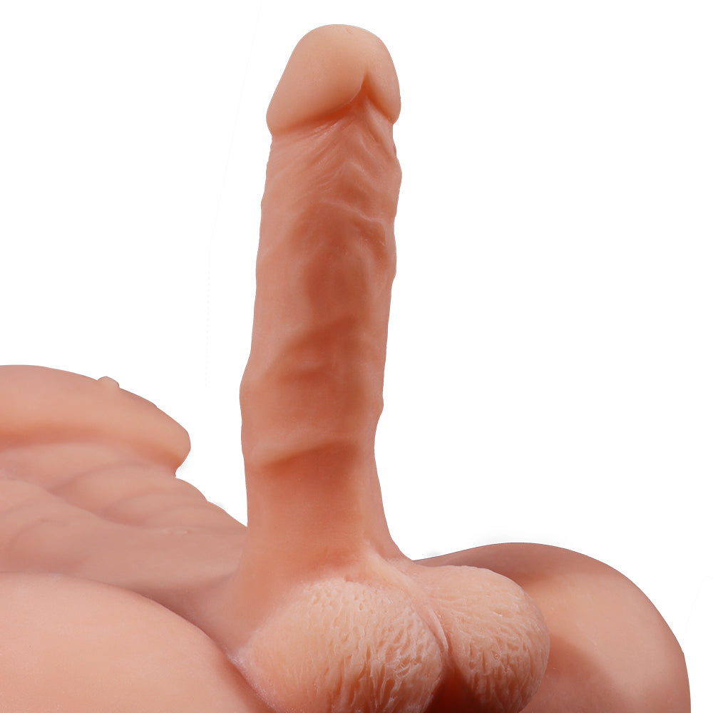 Realistic Male Sex Doll Torso with 6 Dildos - Lifelike Adult Toy for Men & Women - Perfect for Solo Play, Couples & BDSM Scenes