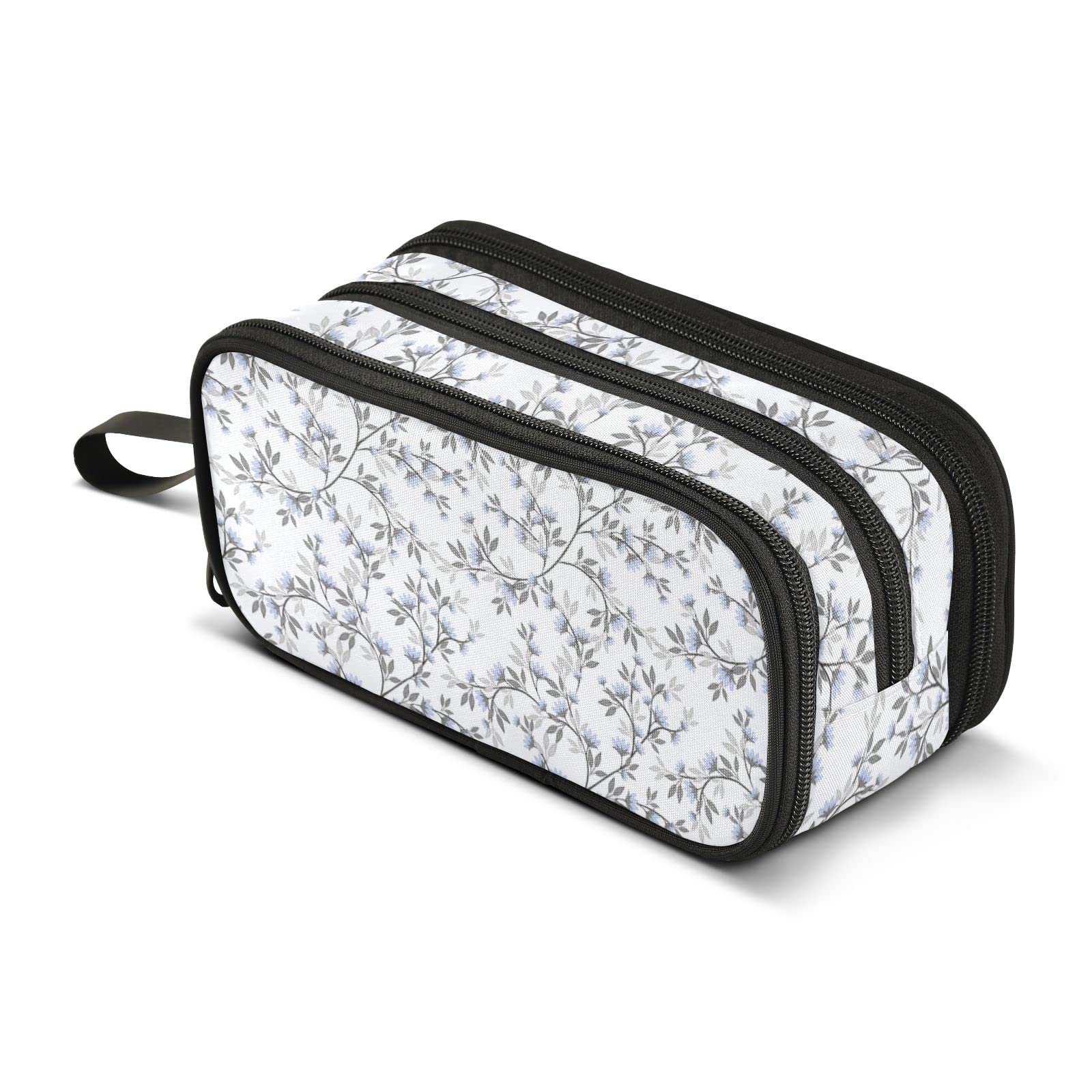 ALAZA Small Flowers on Branch Nylon Pencil Case - Zippered Pen Pouch for School, Office & Travel - Stylish Stationery Organizer for Women & Men (Perfect for College, Work & Daily Commute)