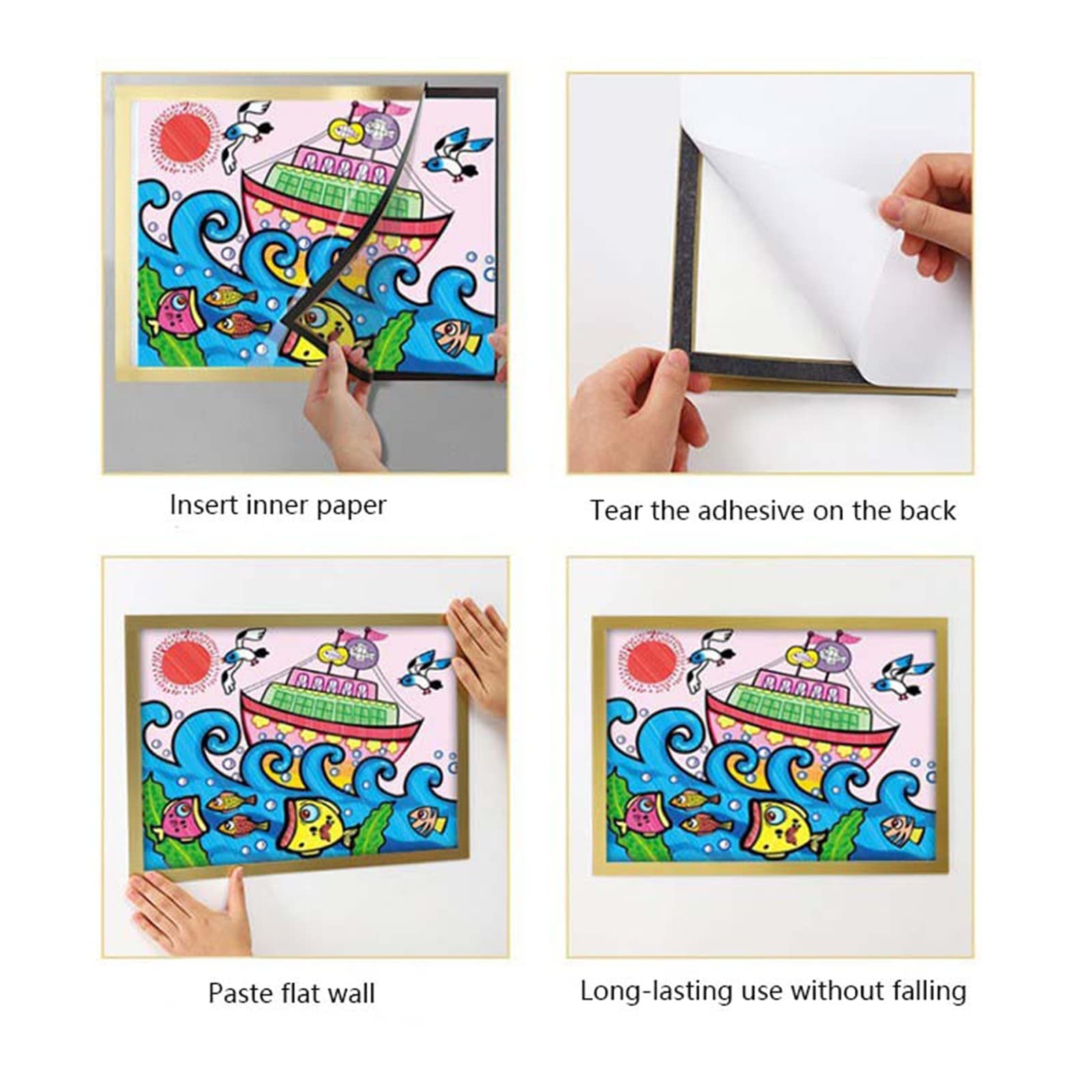 LANGFANG e Frame - Elegant Home Poster Cover for Refrigerator & Wall Decor - Perfect for Living Room, Bedroom & Kitchen Decoration